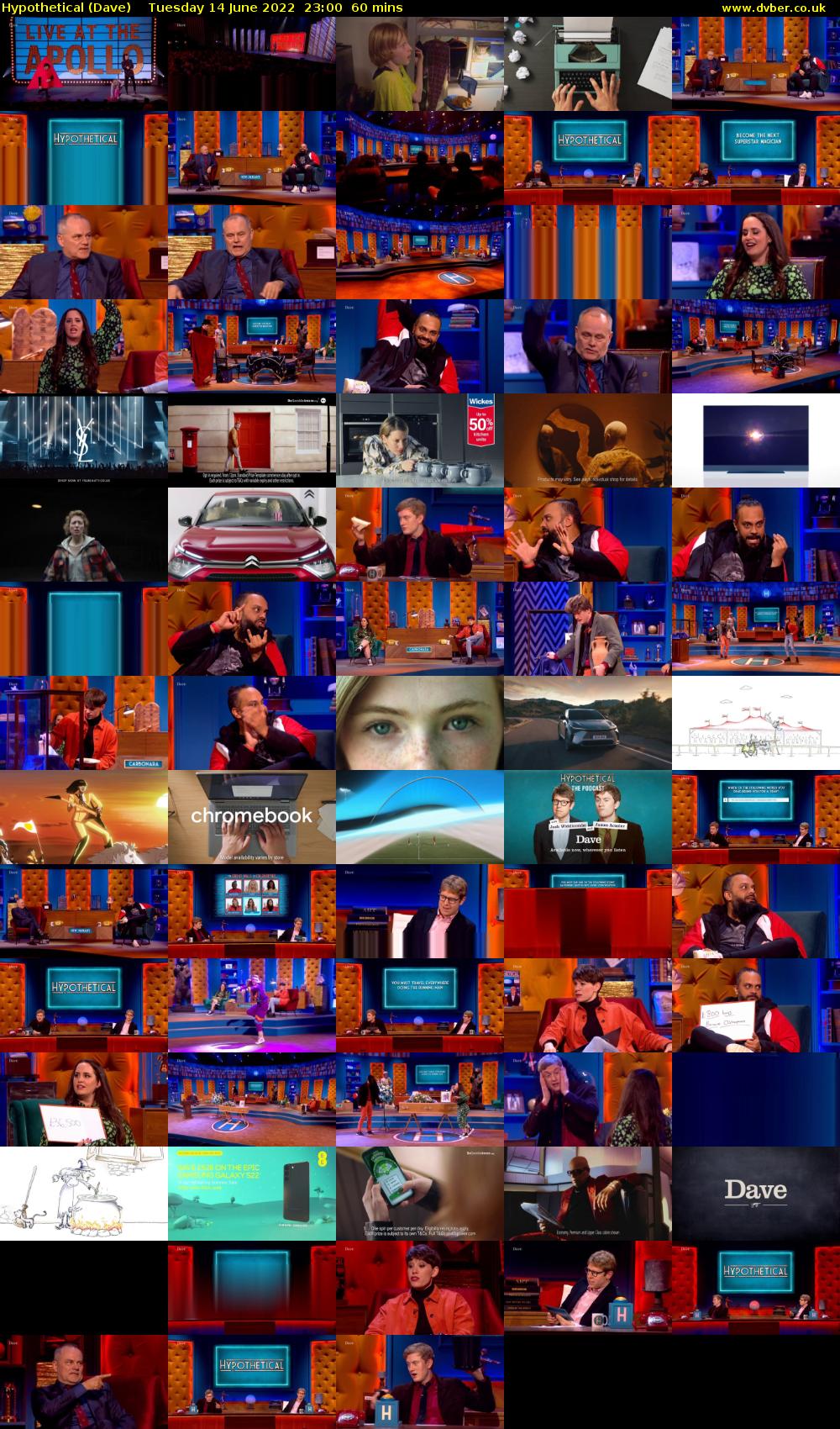 Hypothetical (Dave) Tuesday 14 June 2022 23:00 - 00:00