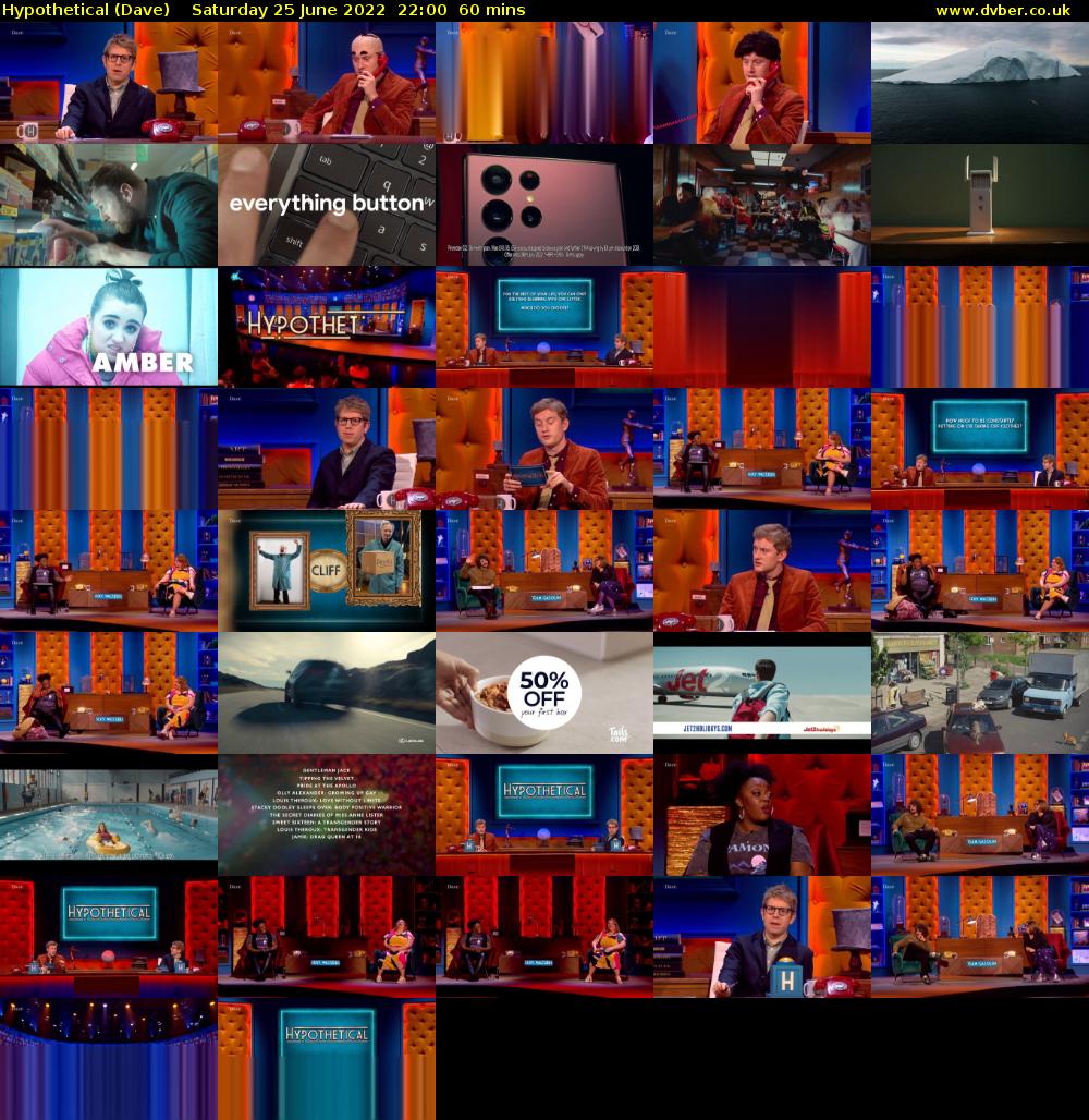 Hypothetical (Dave) Saturday 25 June 2022 22:00 - 23:00