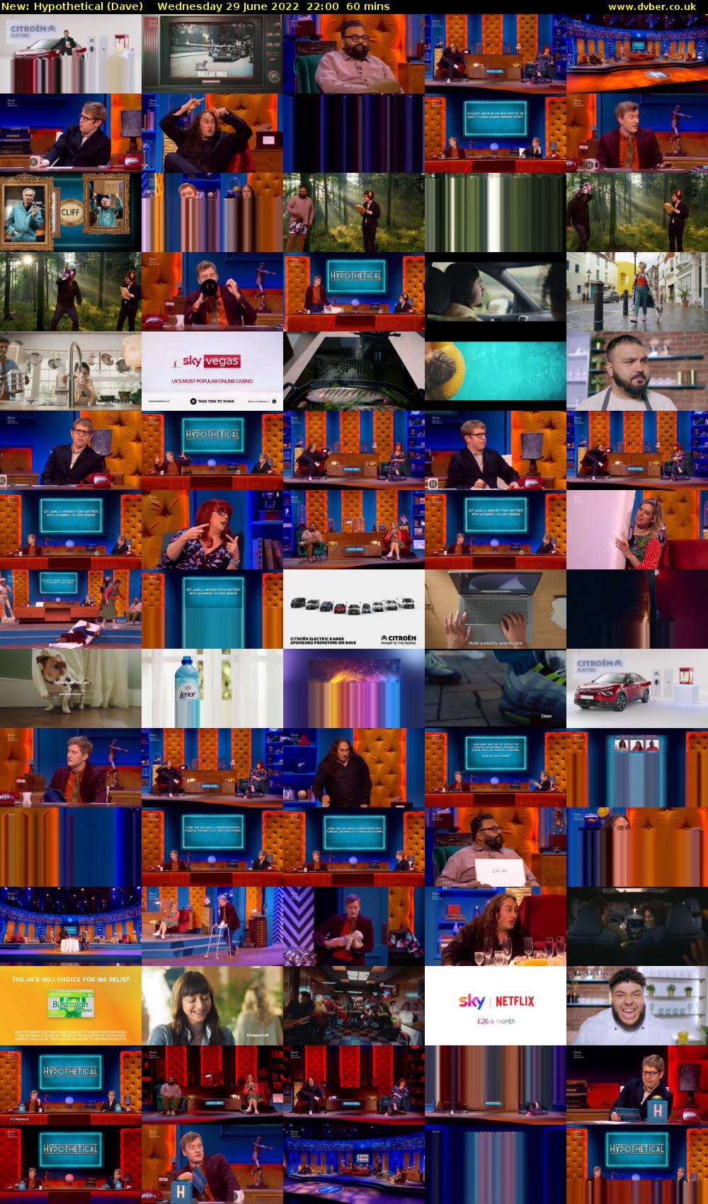 Hypothetical (Dave) Wednesday 29 June 2022 22:00 - 23:00
