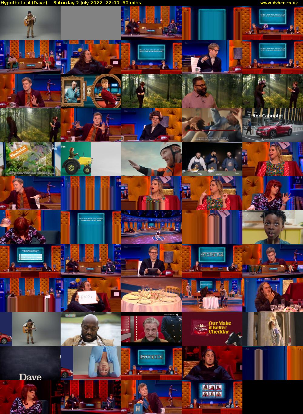 Hypothetical (Dave) Saturday 2 July 2022 22:00 - 23:00