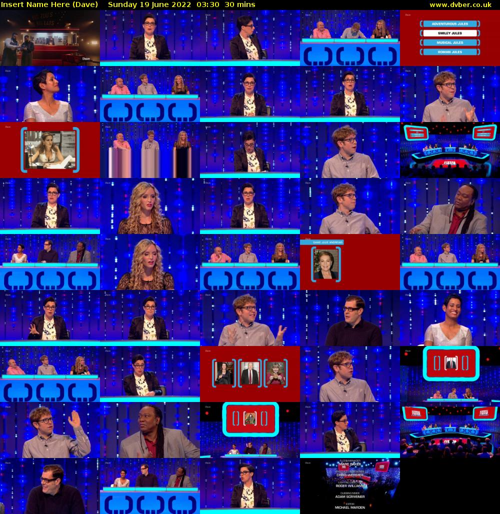 Insert Name Here (Dave) Sunday 19 June 2022 03:30 - 04:00