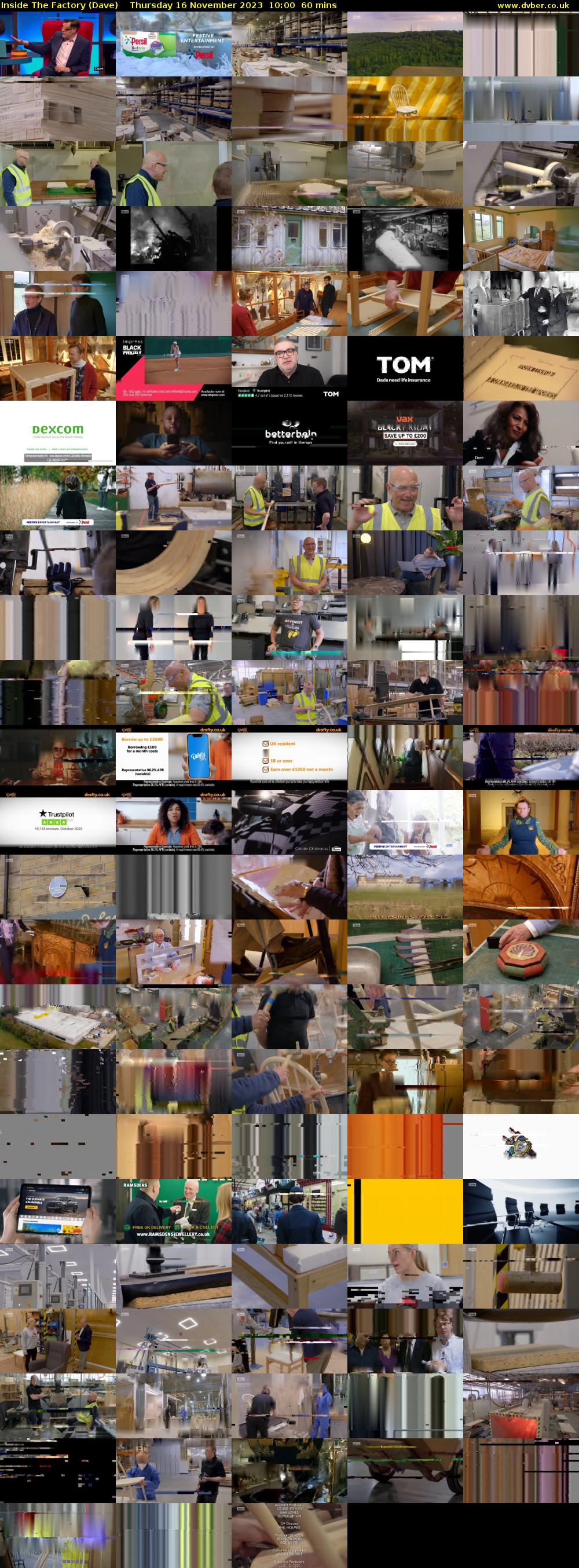 Inside The Factory (Dave) Thursday 16 November 2023 10:00 - 11:00