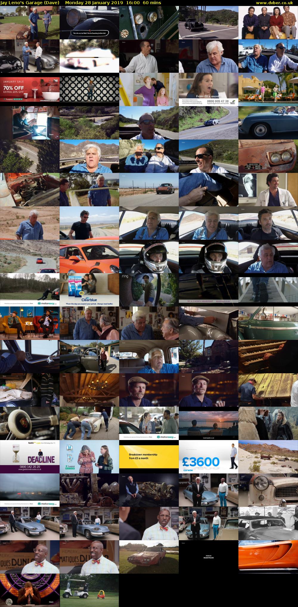 Jay Leno's Garage (Dave) Monday 28 January 2019 16:00 - 17:00