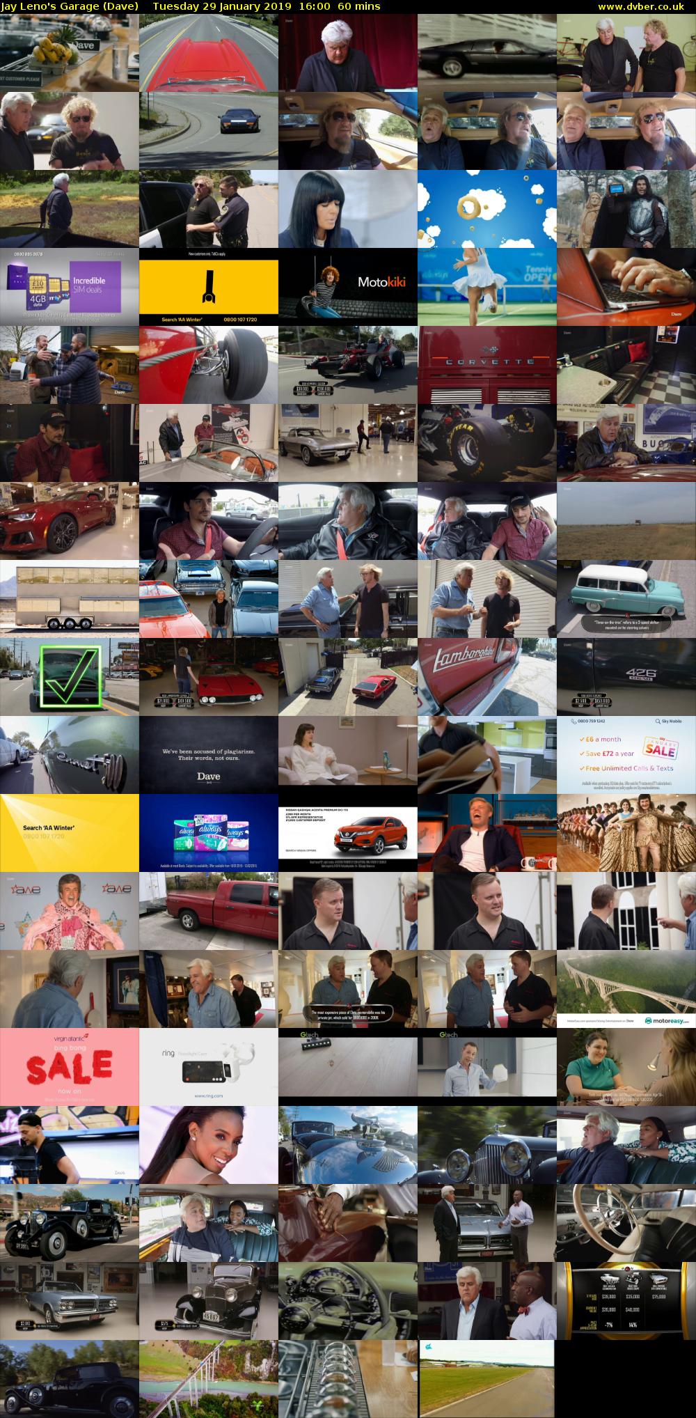 Jay Leno's Garage (Dave) Tuesday 29 January 2019 16:00 - 17:00