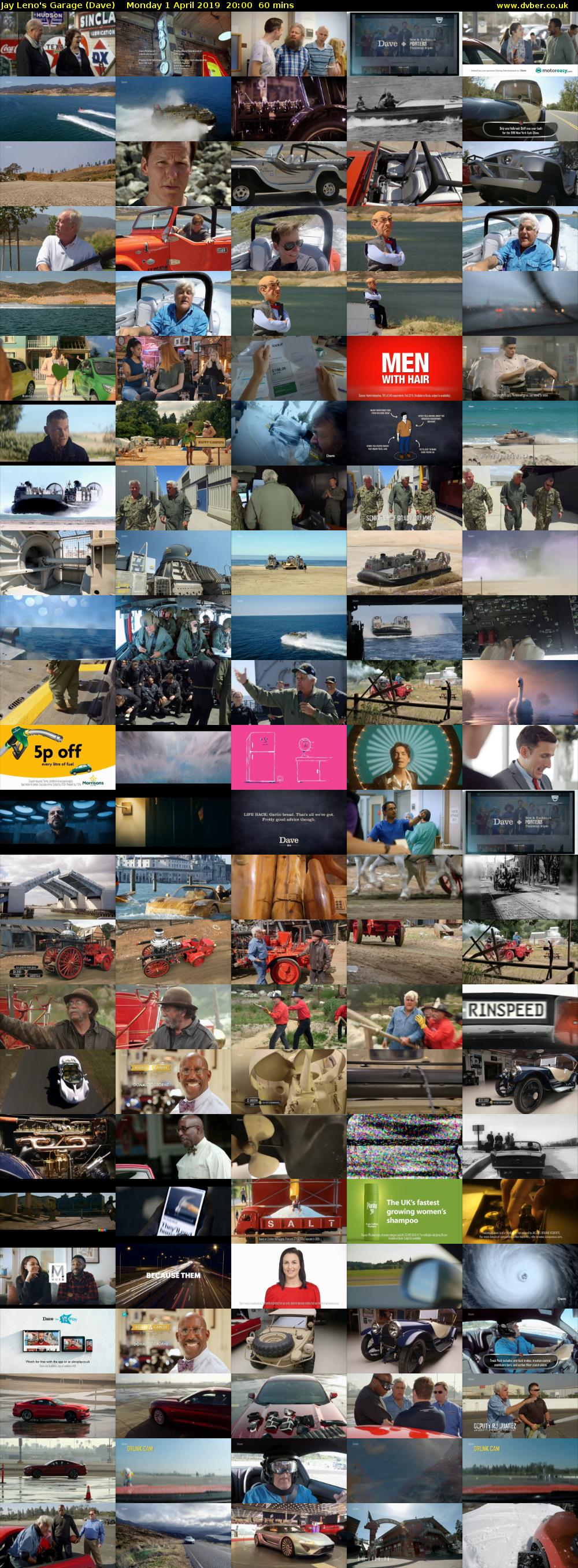 Jay Leno's Garage (Dave) Monday 1 April 2019 20:00 - 21:00