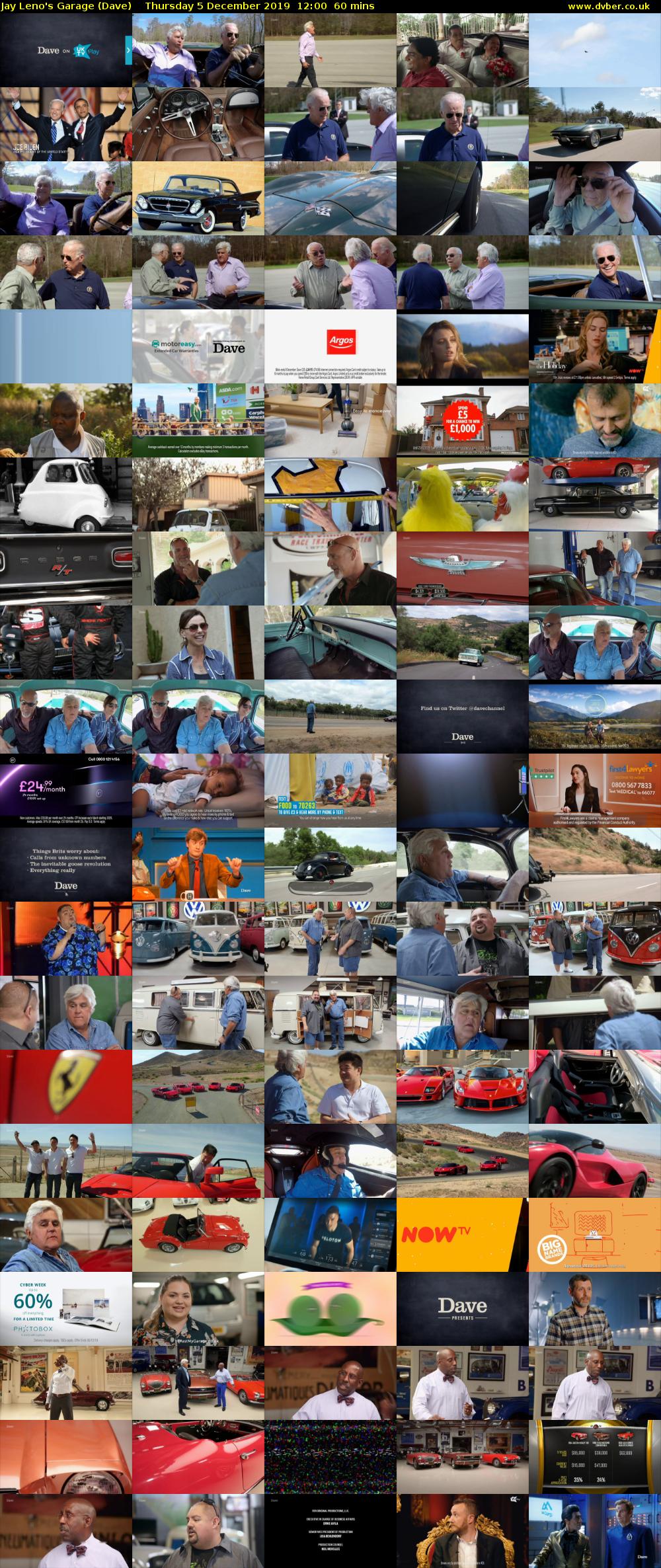Jay Leno's Garage (Dave) Thursday 5 December 2019 12:00 - 13:00
