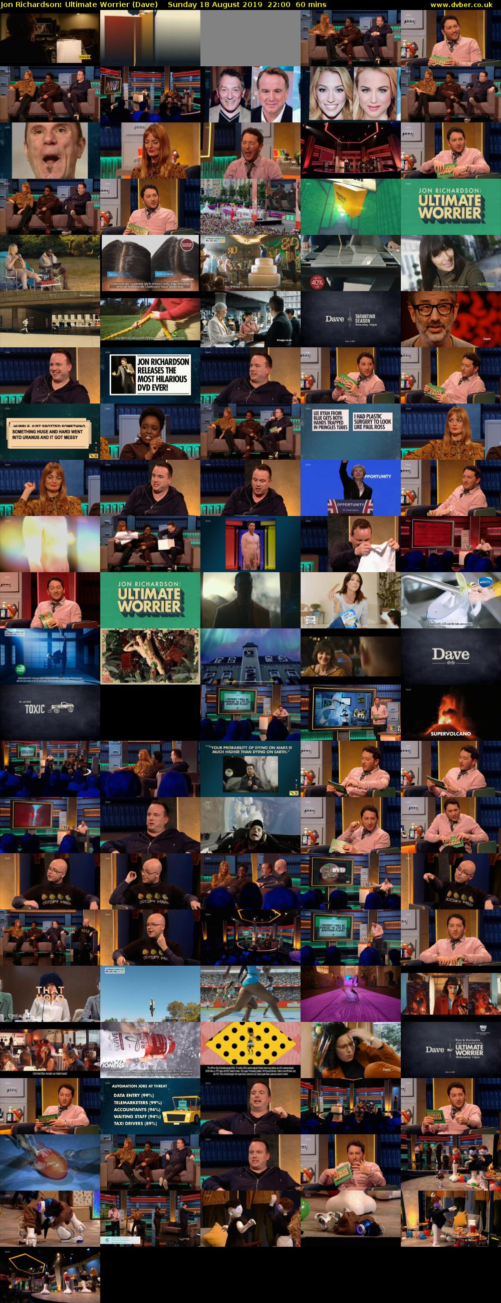 Jon Richardson: Ultimate Worrier (Dave) Sunday 18 August 2019 22:00 - 23:00