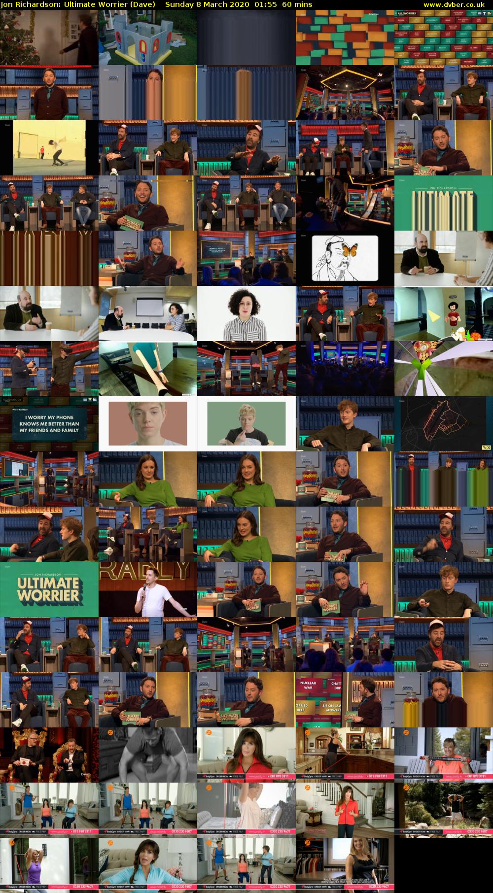 Jon Richardson: Ultimate Worrier (Dave) Sunday 8 March 2020 01:55 - 02:55