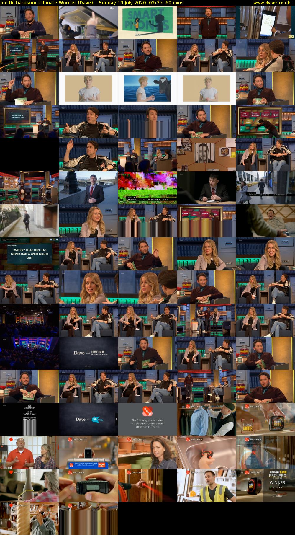 Jon Richardson: Ultimate Worrier (Dave) Sunday 19 July 2020 02:35 - 03:35