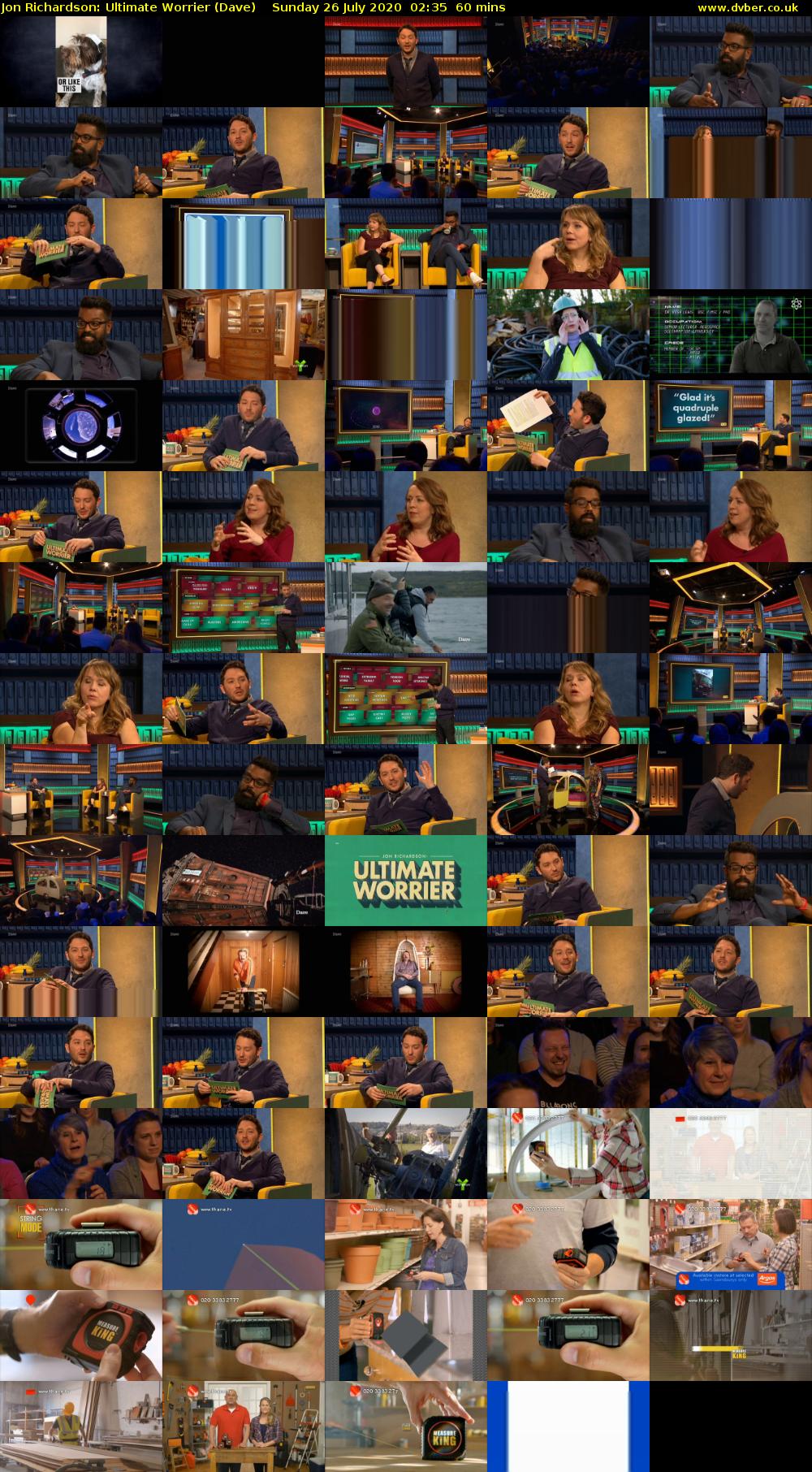 Jon Richardson: Ultimate Worrier (Dave) Sunday 26 July 2020 02:35 - 03:35