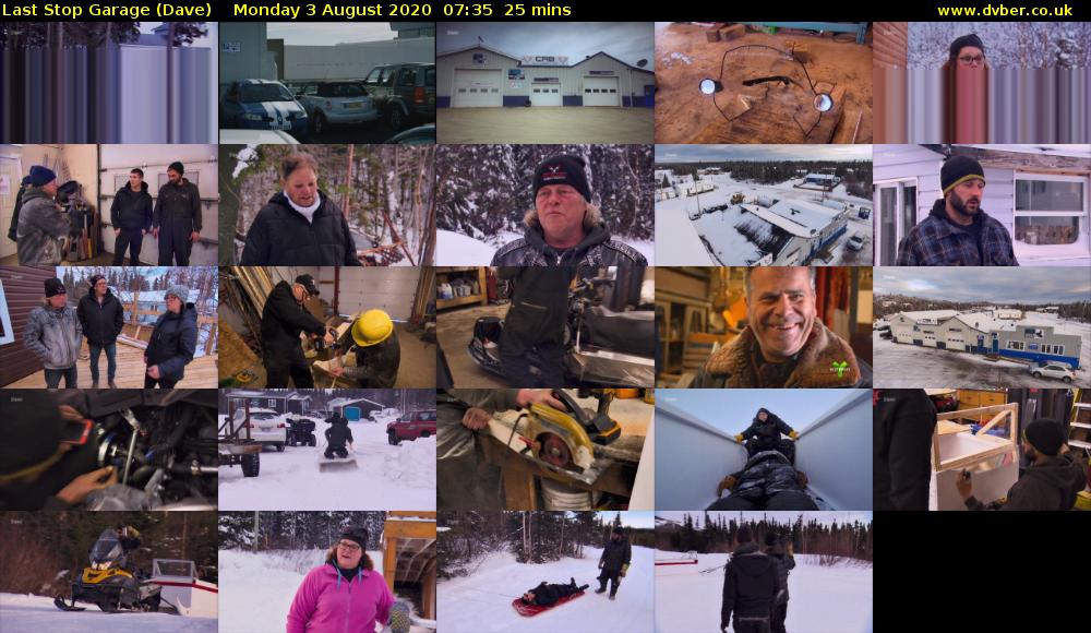 Last Stop Garage (Dave) Monday 3 August 2020 07:35 - 08:00