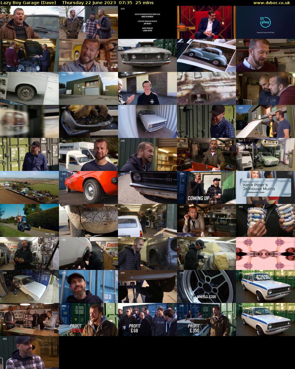 Lazy Boy Garage (Dave) Thursday 22 June 2023 07:35 - 08:00