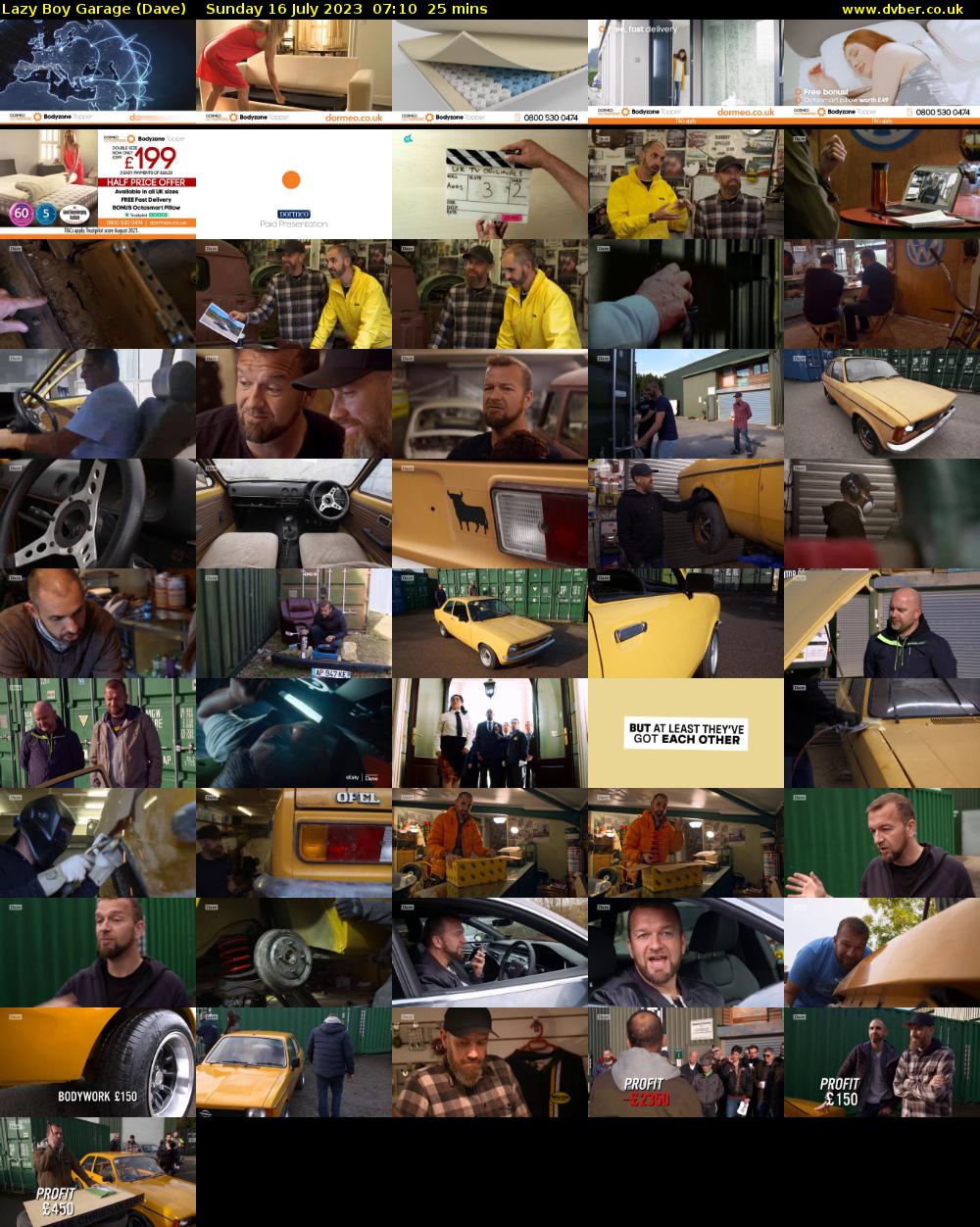 Lazy Boy Garage (Dave) Sunday 16 July 2023 07:10 - 07:35