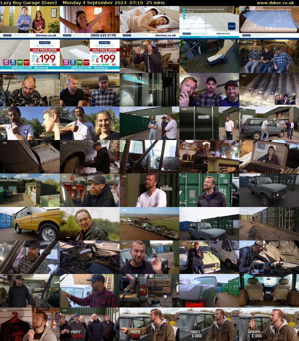 Lazy Boy Garage (Dave) Monday 4 September 2023 07:10 - 07:35