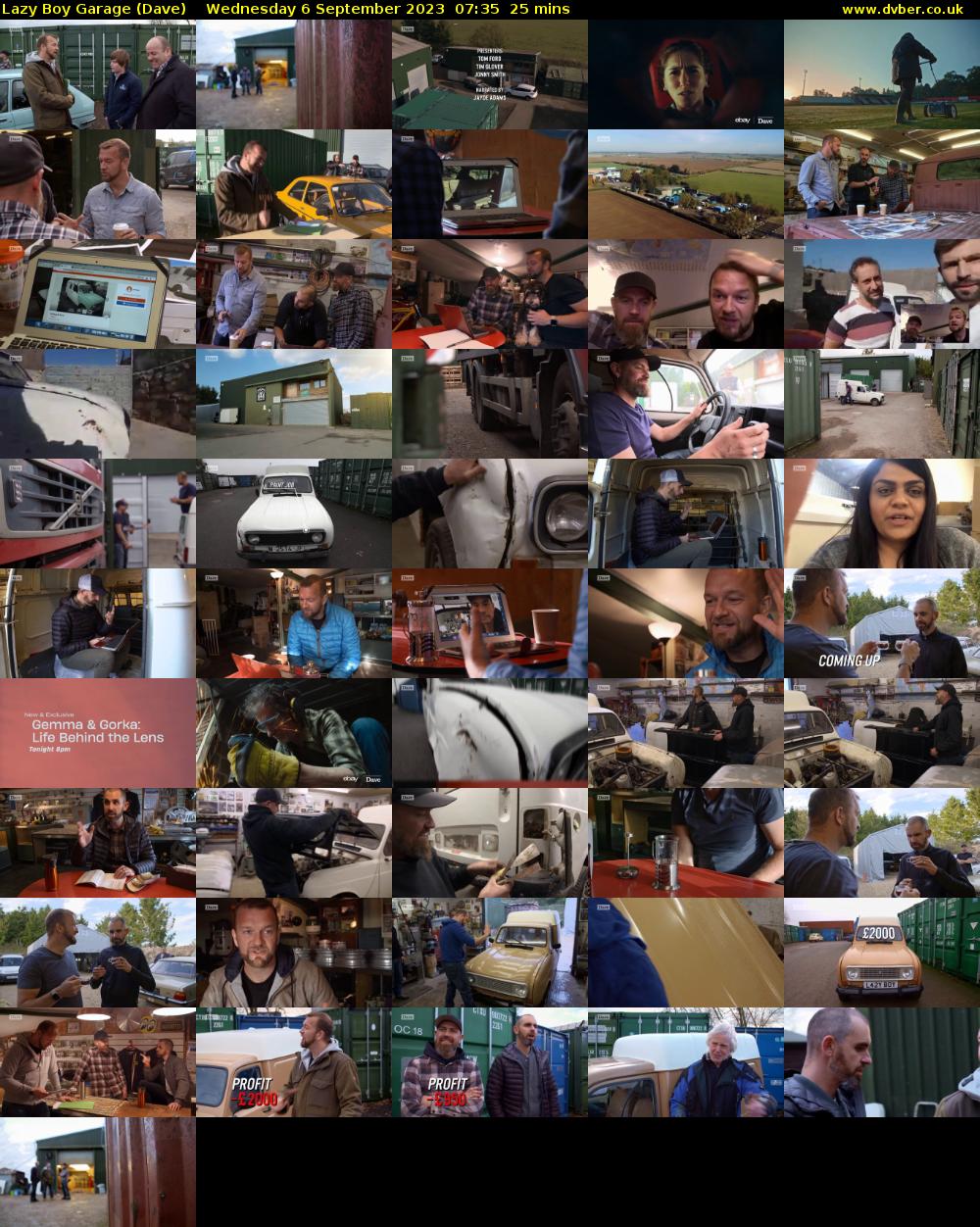 Lazy Boy Garage (Dave) Wednesday 6 September 2023 07:35 - 08:00