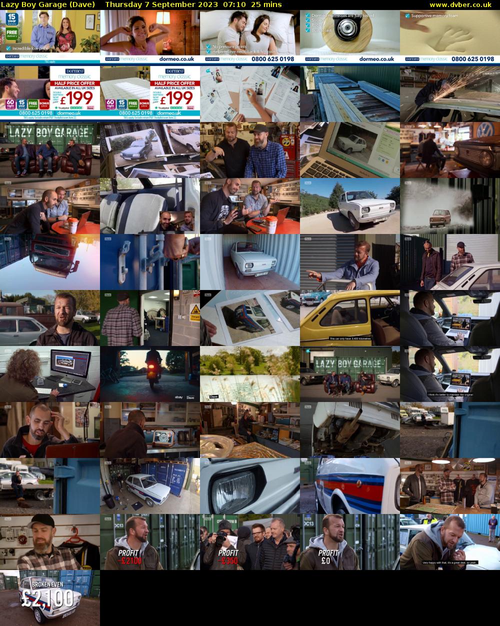 Lazy Boy Garage (Dave) Thursday 7 September 2023 07:10 - 07:35