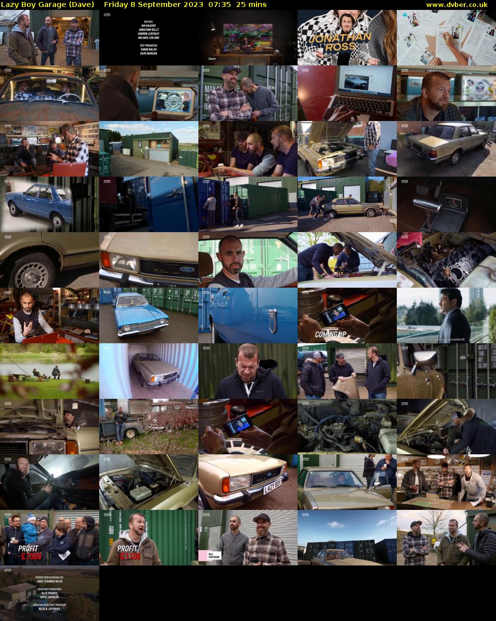 Lazy Boy Garage (Dave) Friday 8 September 2023 07:35 - 08:00