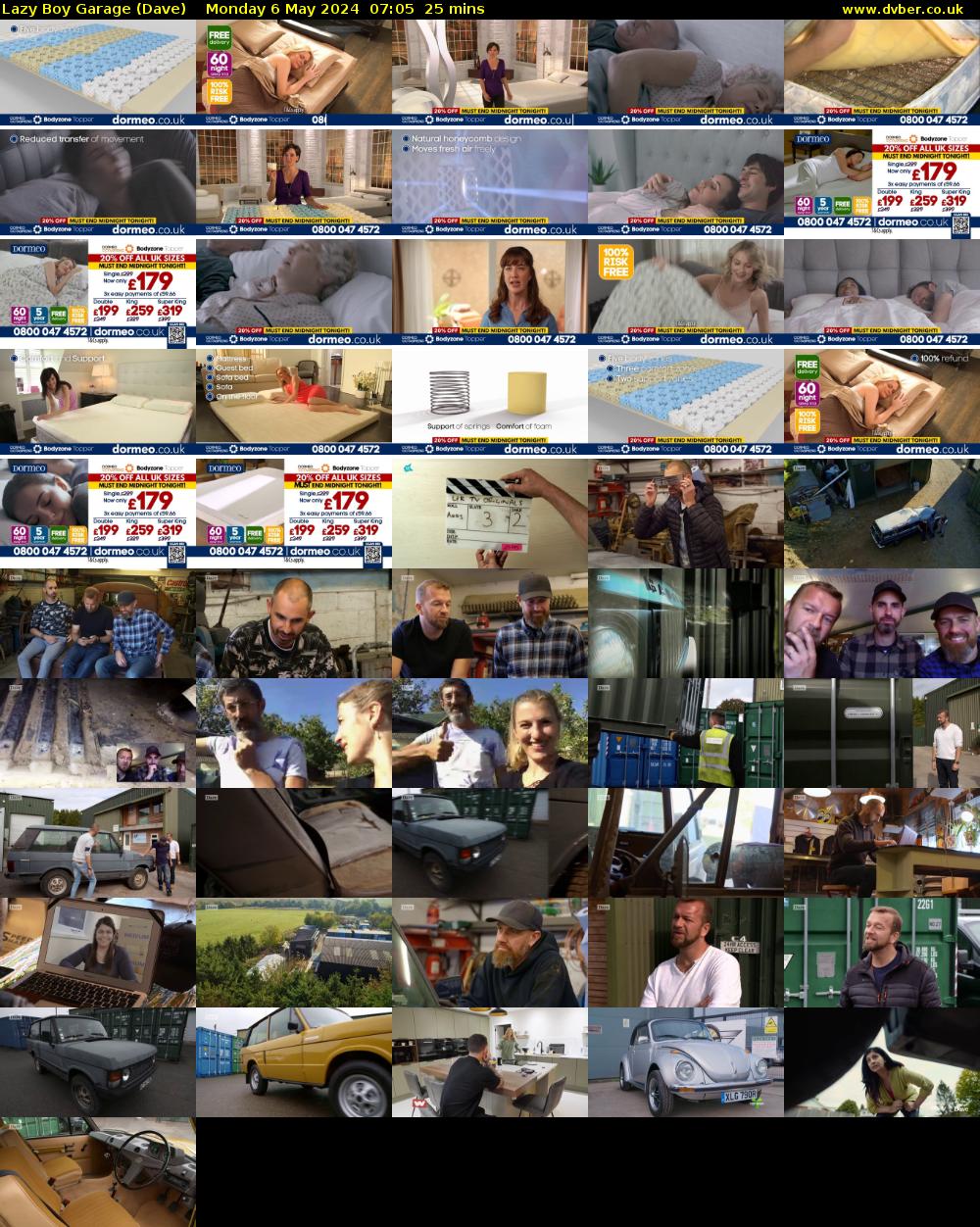 Lazy Boy Garage (Dave) Monday 6 May 2024 07:05 - 07:30