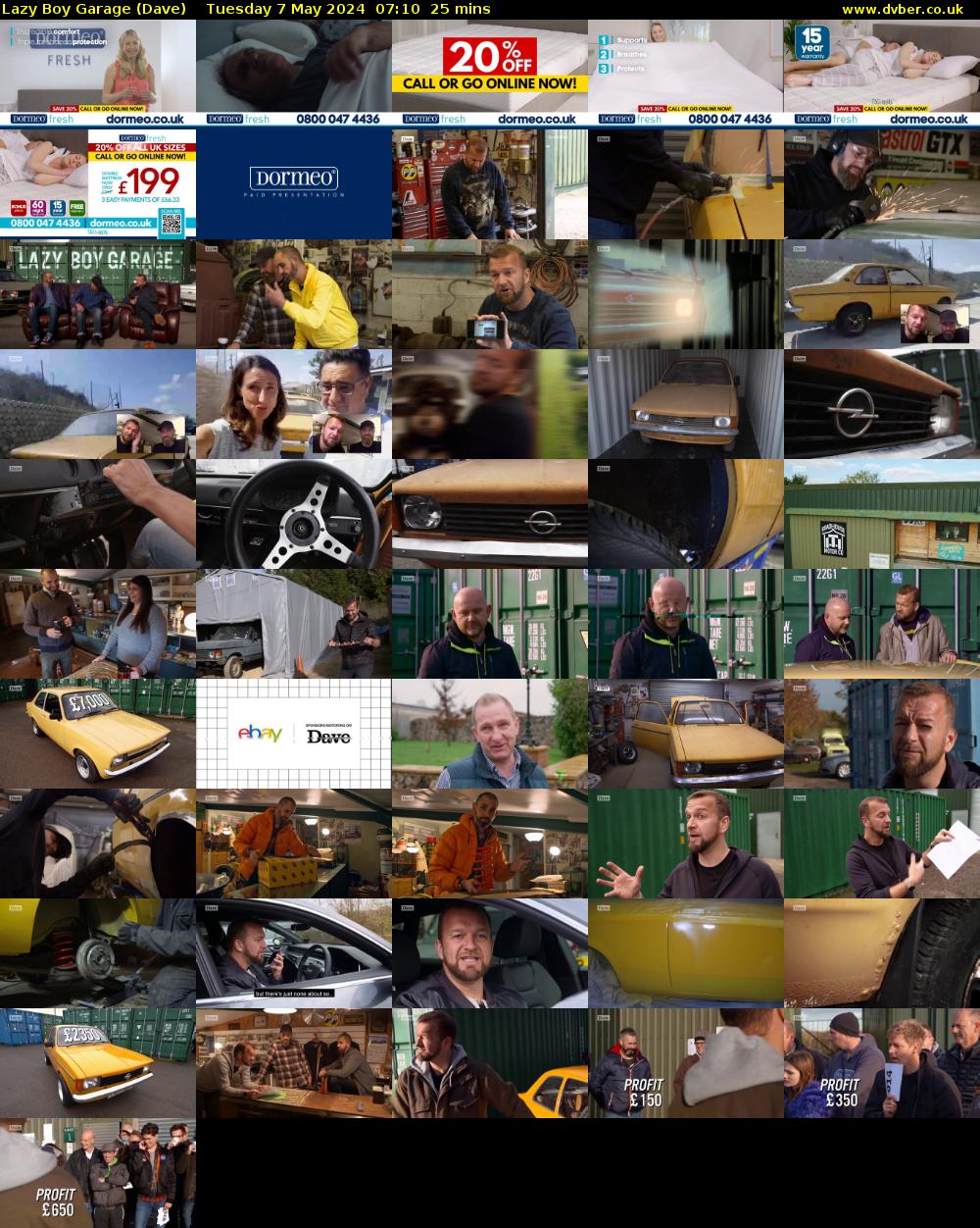 Lazy Boy Garage (Dave) Tuesday 7 May 2024 07:10 - 07:35