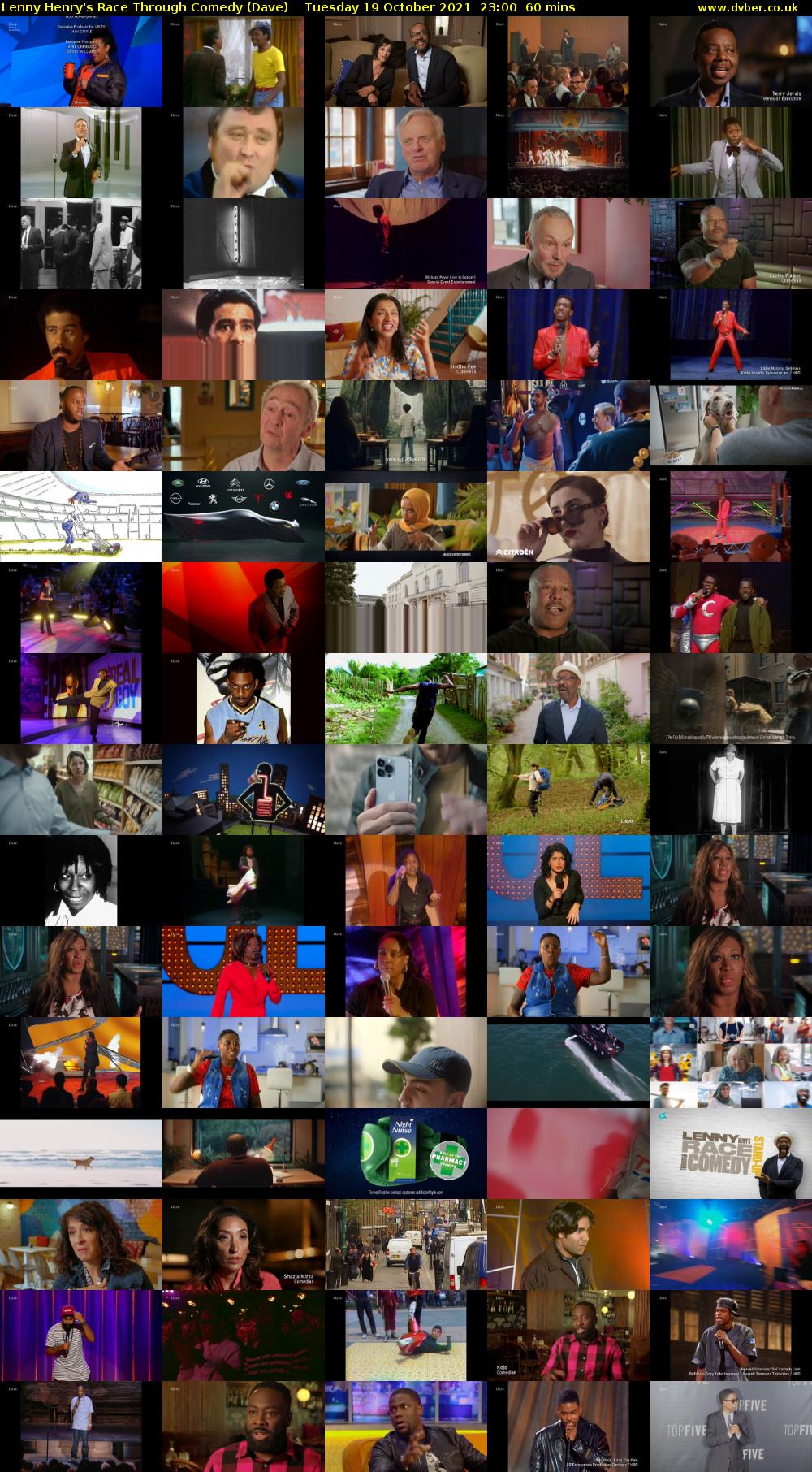 Lenny Henry's Race Through Comedy (Dave) Tuesday 19 October 2021 23:00 - 00:00