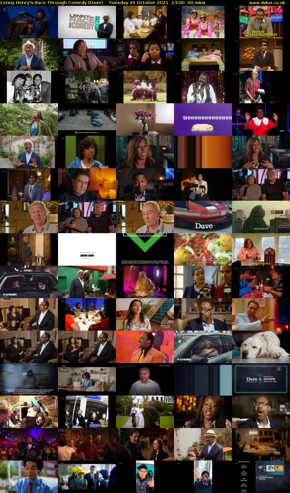 Lenny Henry's Race Through Comedy (Dave) Tuesday 26 October 2021 23:00 - 00:00