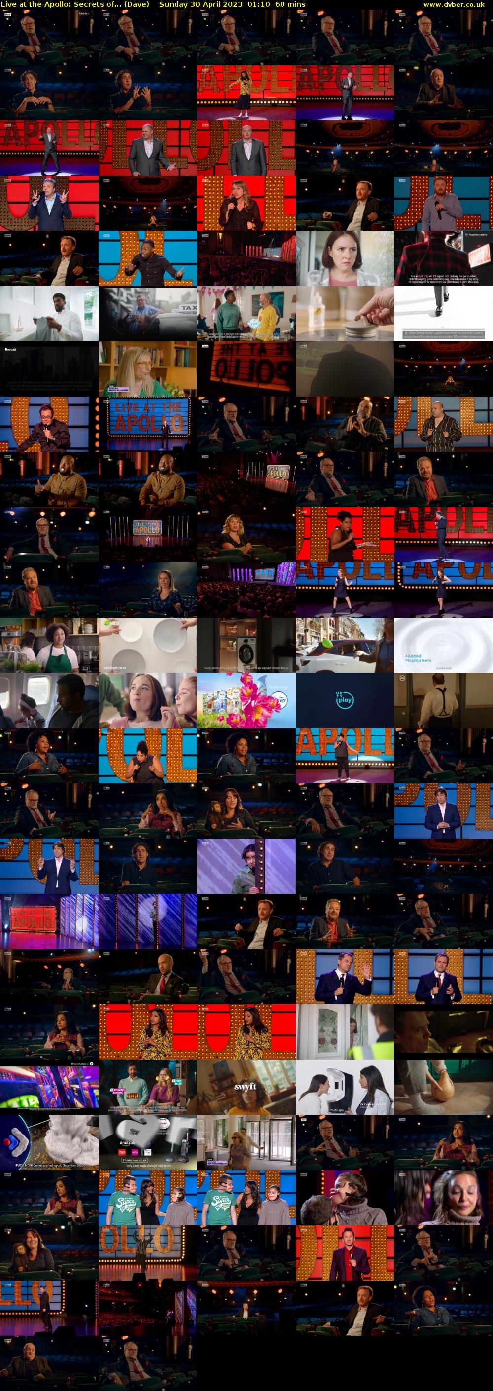Live at the Apollo: Secrets of... (Dave) Sunday 30 April 2023 01:10 - 02:10