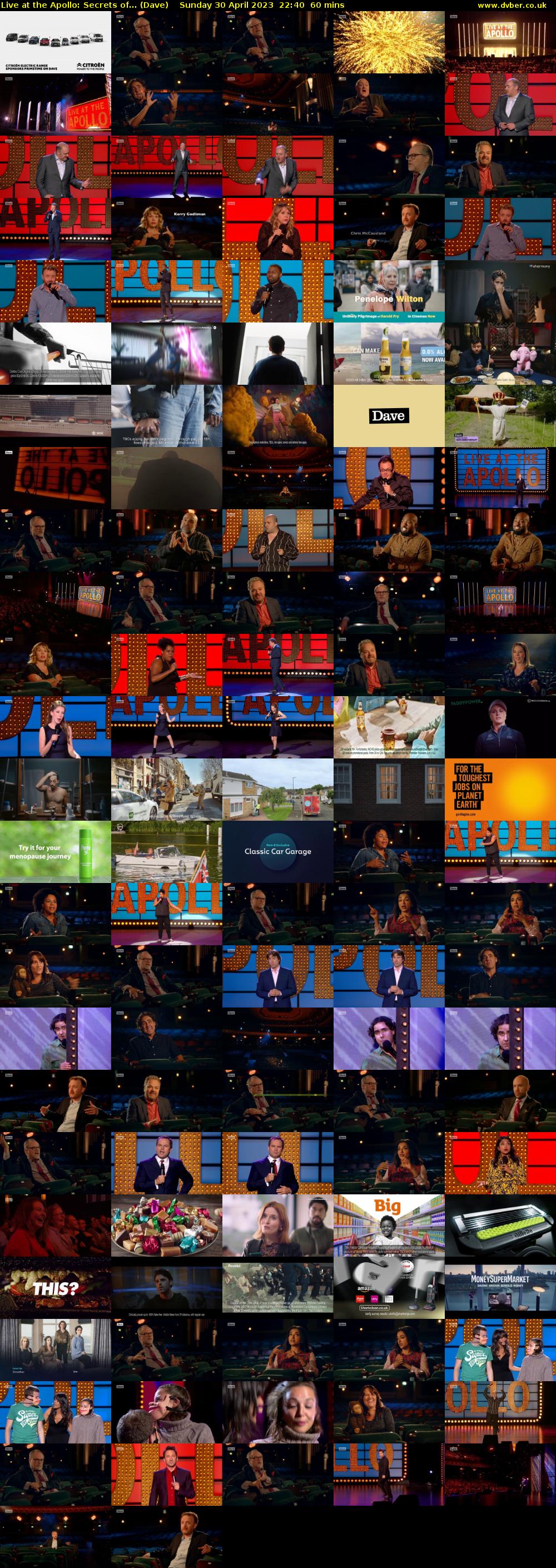 Live at the Apollo: Secrets of... (Dave) Sunday 30 April 2023 22:40 - 23:40