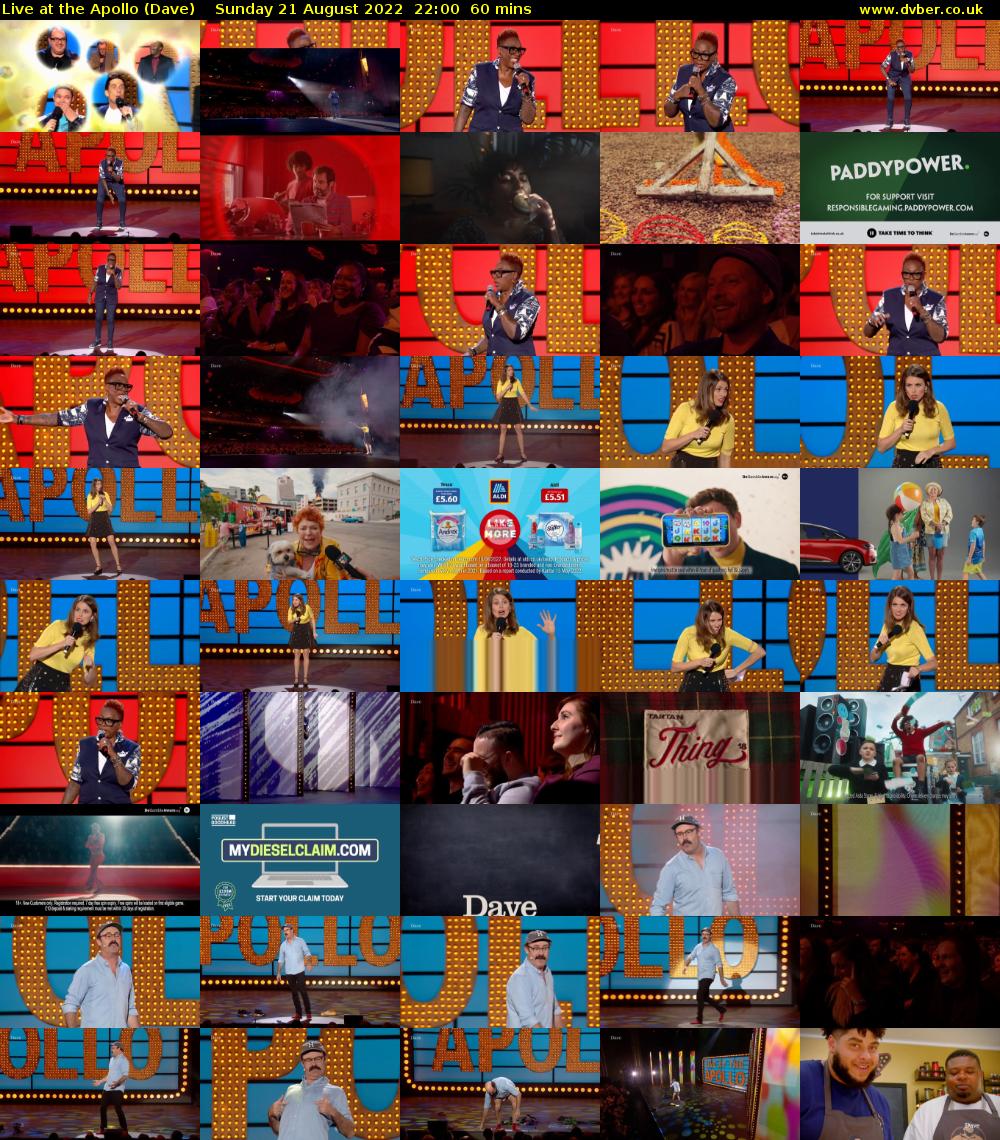 Live at the Apollo (Dave) Sunday 21 August 2022 22:00 - 23:00