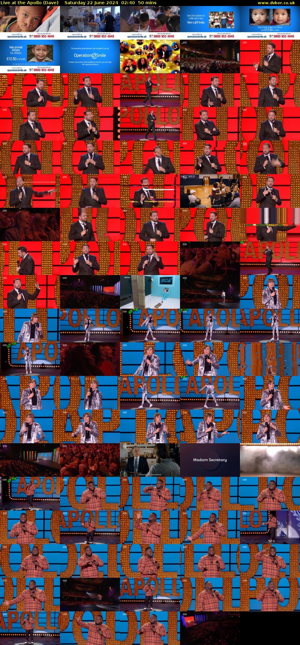 Live at the Apollo (Dave) Saturday 22 June 2024 02:40 - 03:30