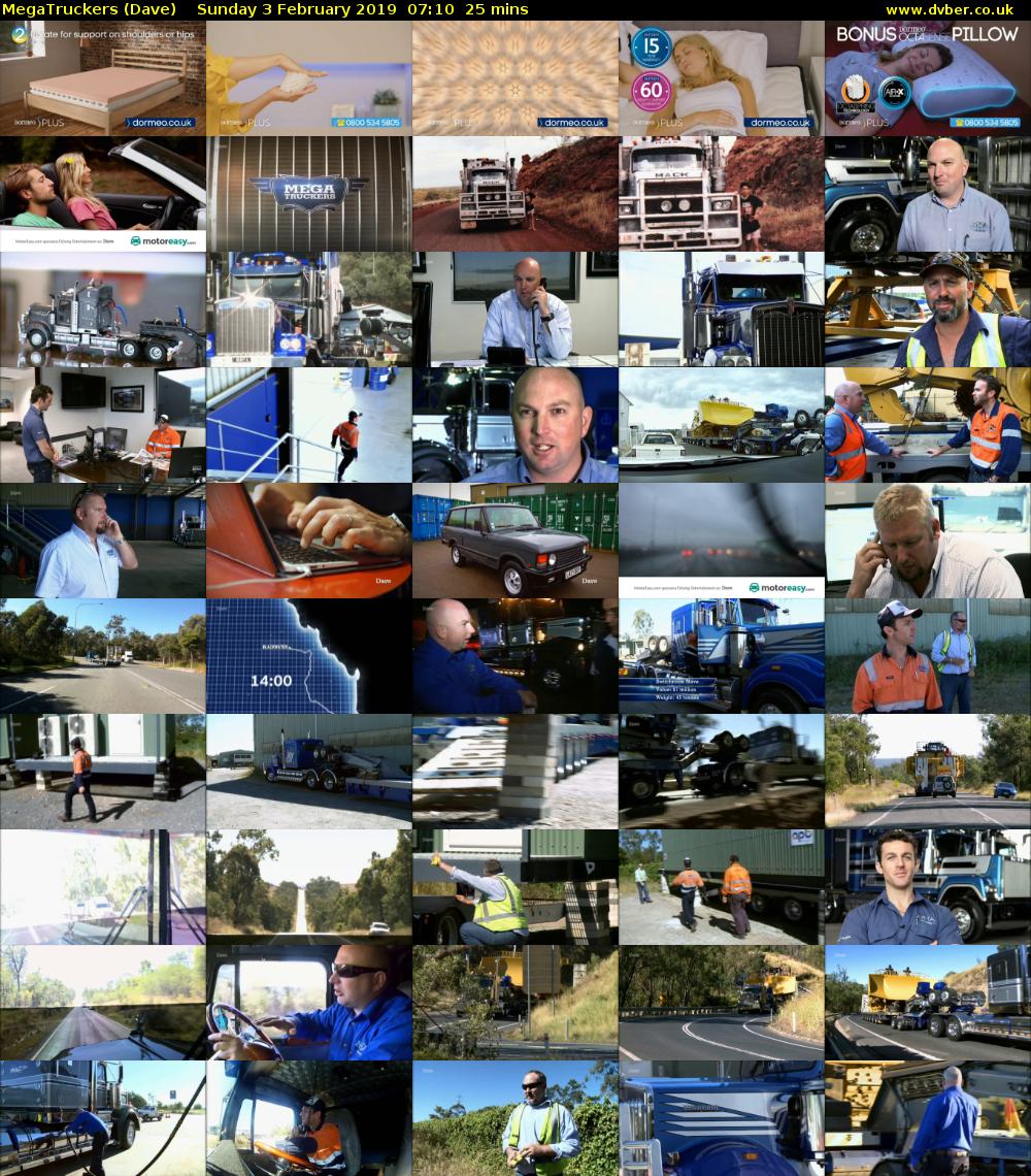 MegaTruckers (Dave) Sunday 3 February 2019 07:10 - 07:35