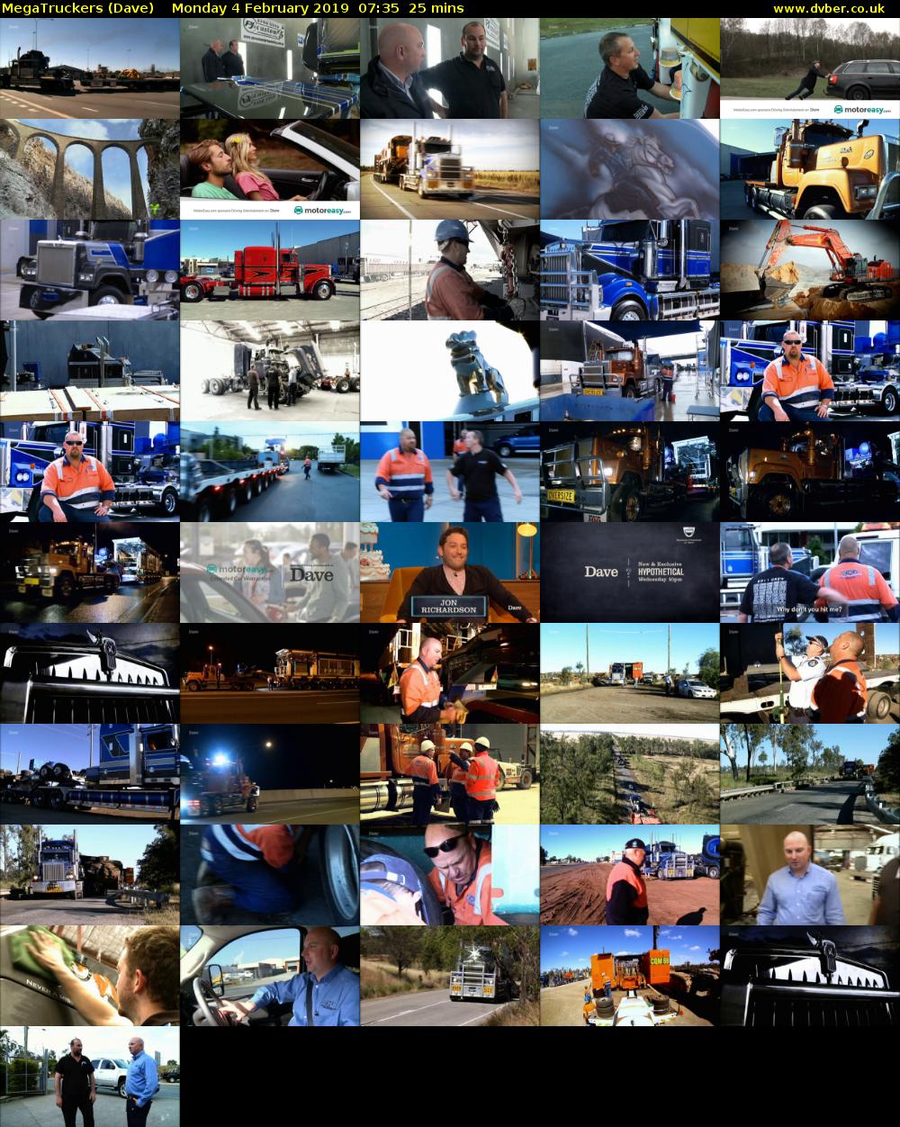 MegaTruckers (Dave) Monday 4 February 2019 07:35 - 08:00