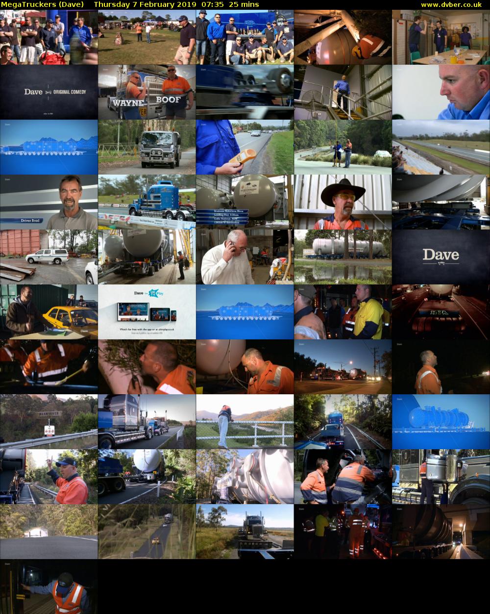 MegaTruckers (Dave) Thursday 7 February 2019 07:35 - 08:00