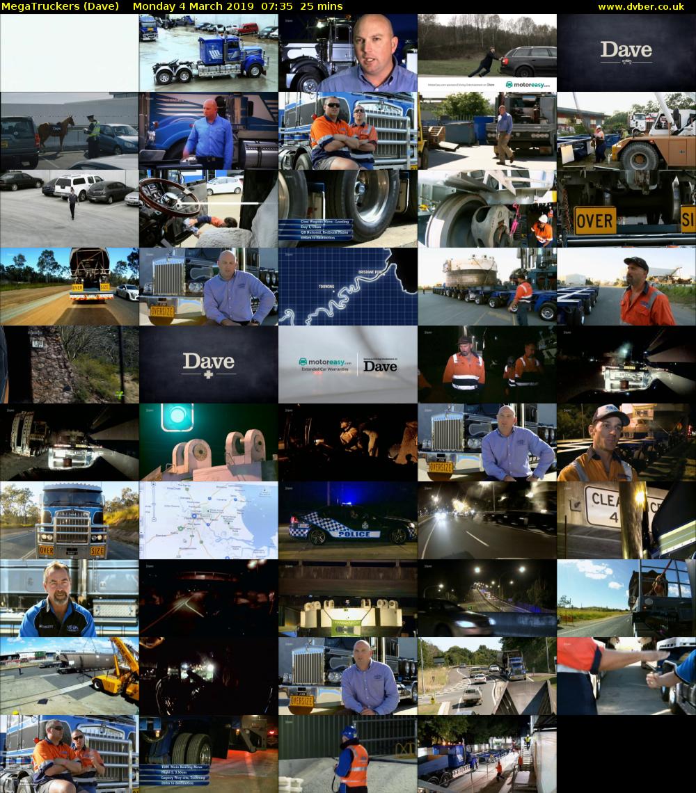 MegaTruckers (Dave) Monday 4 March 2019 07:35 - 08:00