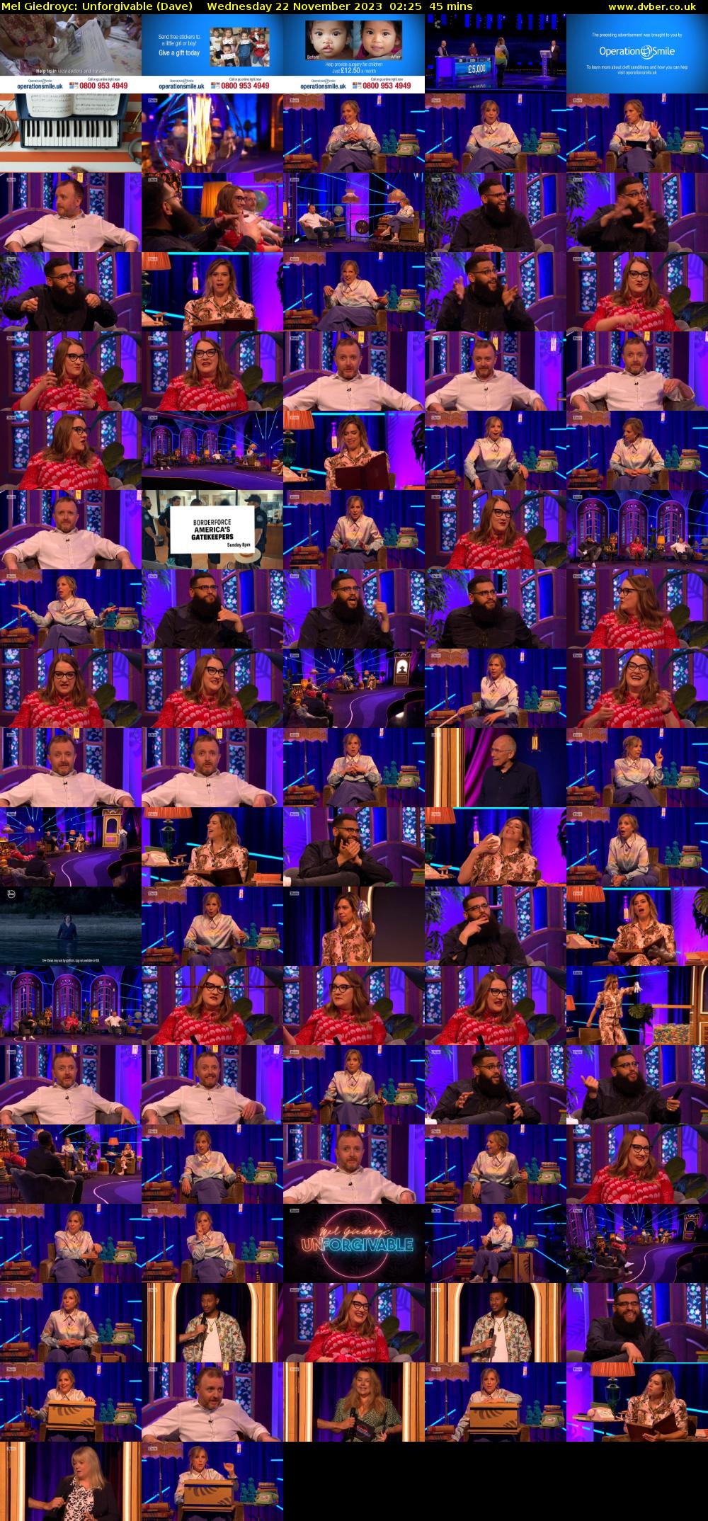 Mel Giedroyc: Unforgivable (Dave) Wednesday 22 November 2023 02:25 - 03:10