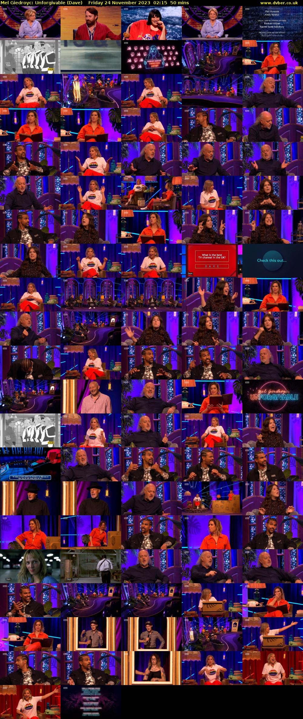 Mel Giedroyc: Unforgivable (Dave) Friday 24 November 2023 02:15 - 03:05