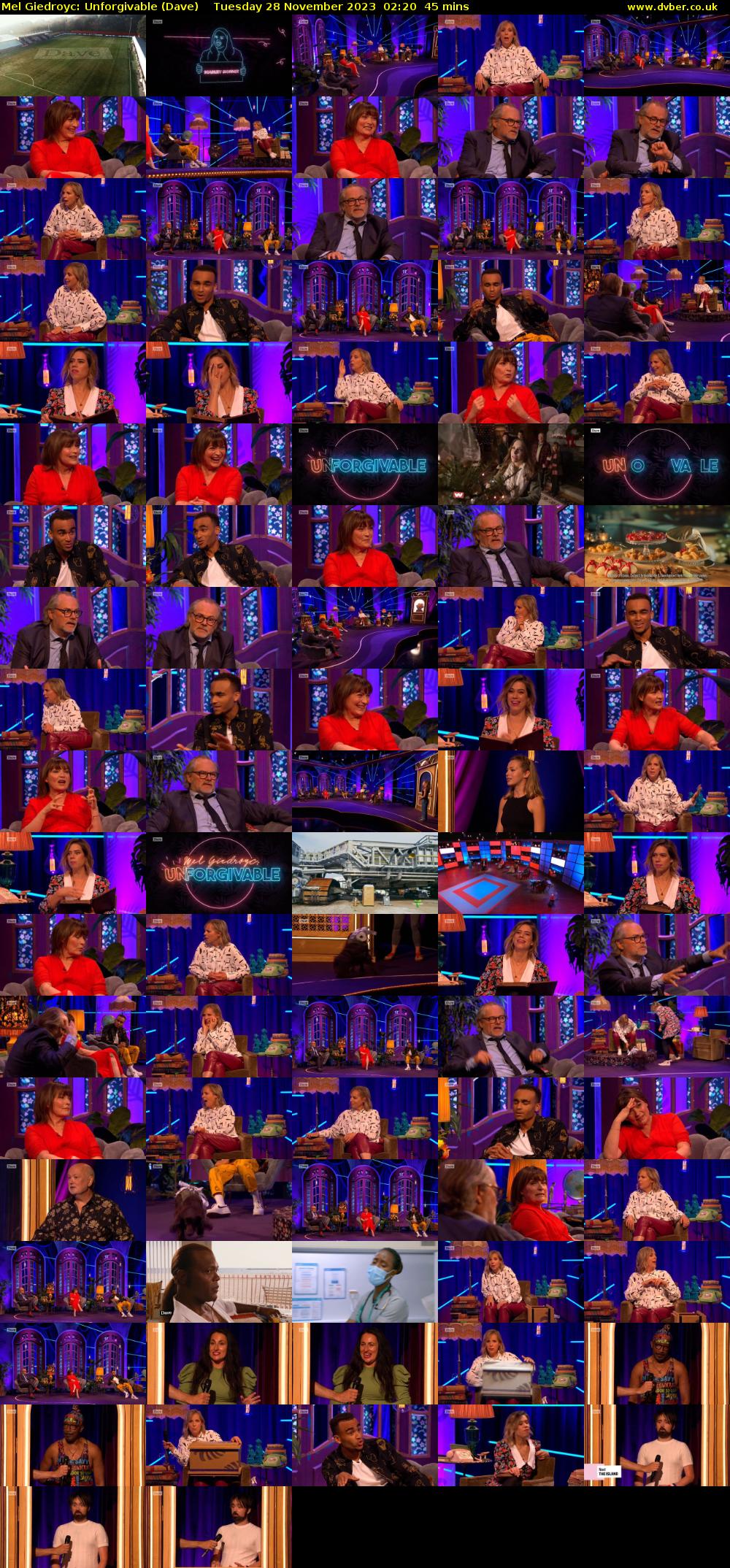 Mel Giedroyc: Unforgivable (Dave) Tuesday 28 November 2023 02:20 - 03:05