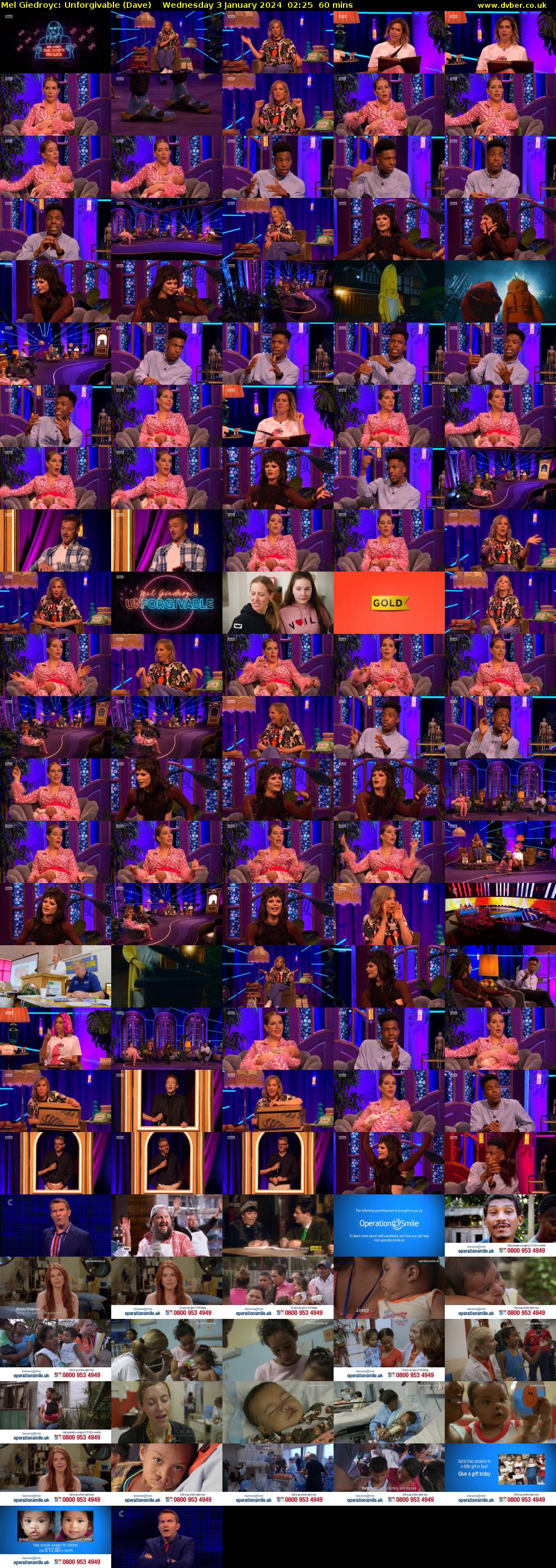 Mel Giedroyc: Unforgivable (Dave) Wednesday 3 January 2024 02:25 - 03:25