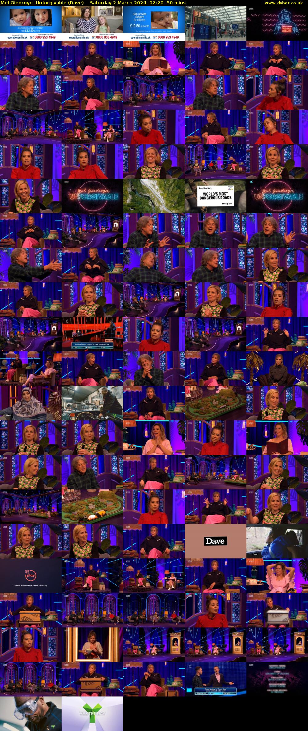 Mel Giedroyc: Unforgivable (Dave) Saturday 2 March 2024 02:20 - 03:10