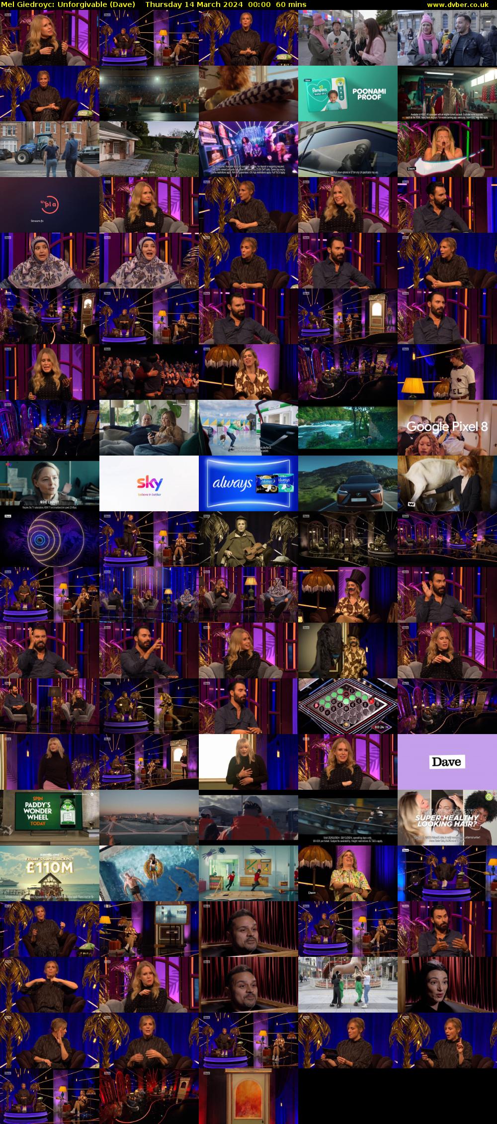 Mel Giedroyc: Unforgivable (Dave) Thursday 14 March 2024 00:00 - 01:00