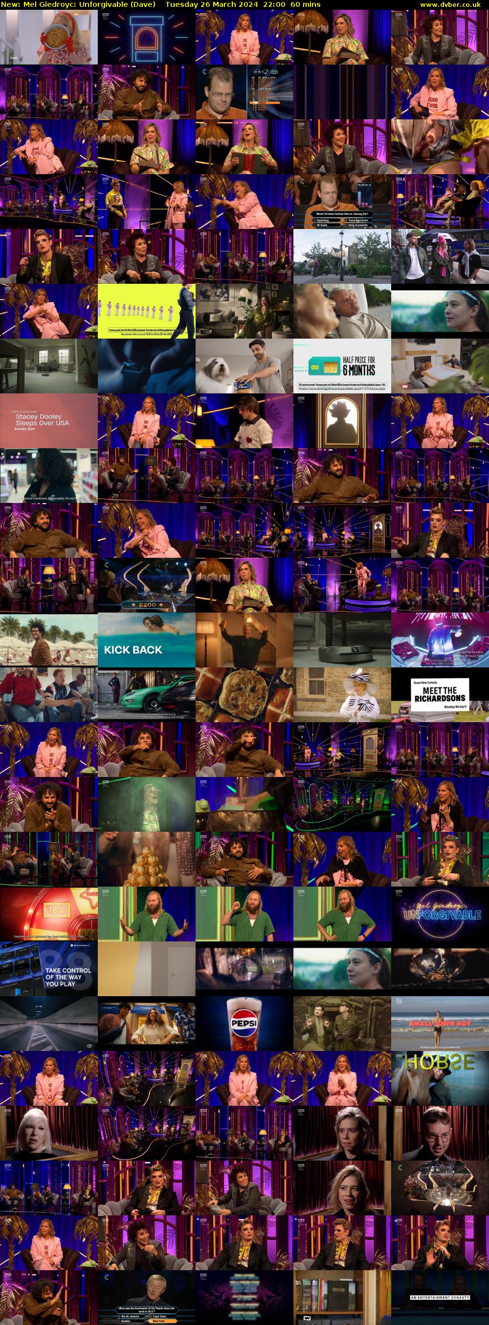 Mel Giedroyc: Unforgivable (Dave) Tuesday 26 March 2024 22:00 - 23:00