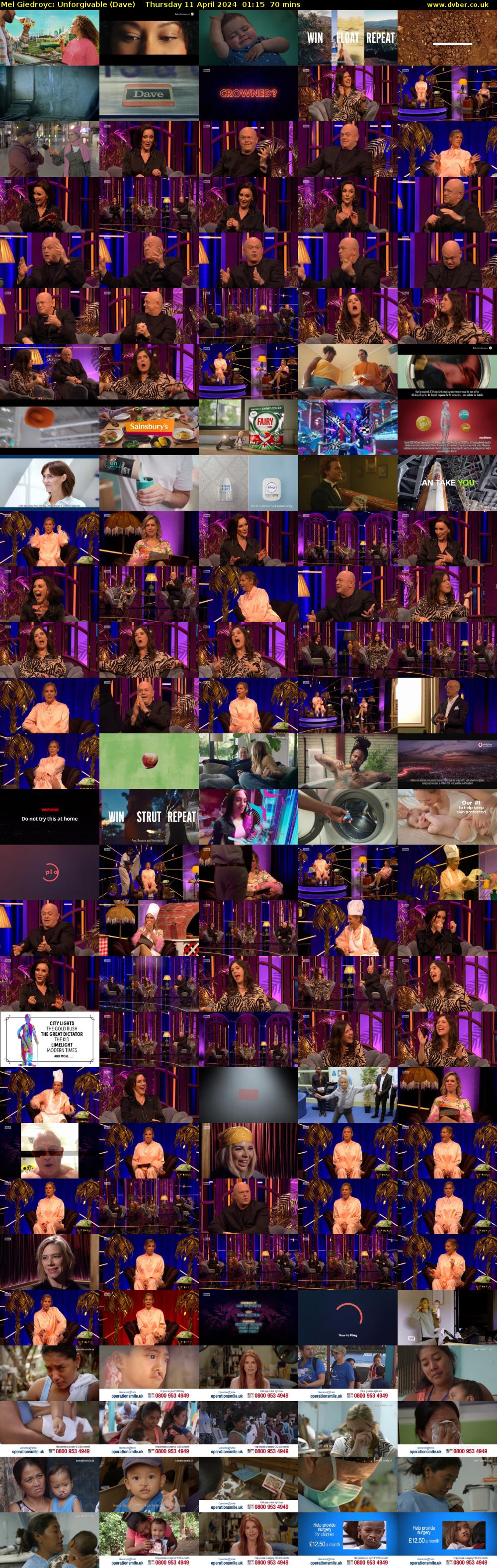 Mel Giedroyc: Unforgivable (Dave) Thursday 11 April 2024 01:15 - 02:25
