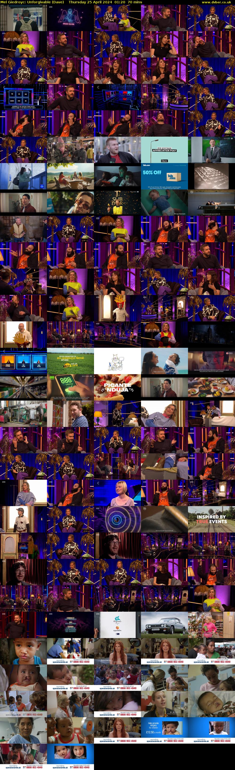 Mel Giedroyc: Unforgivable (Dave) Thursday 25 April 2024 01:20 - 02:30