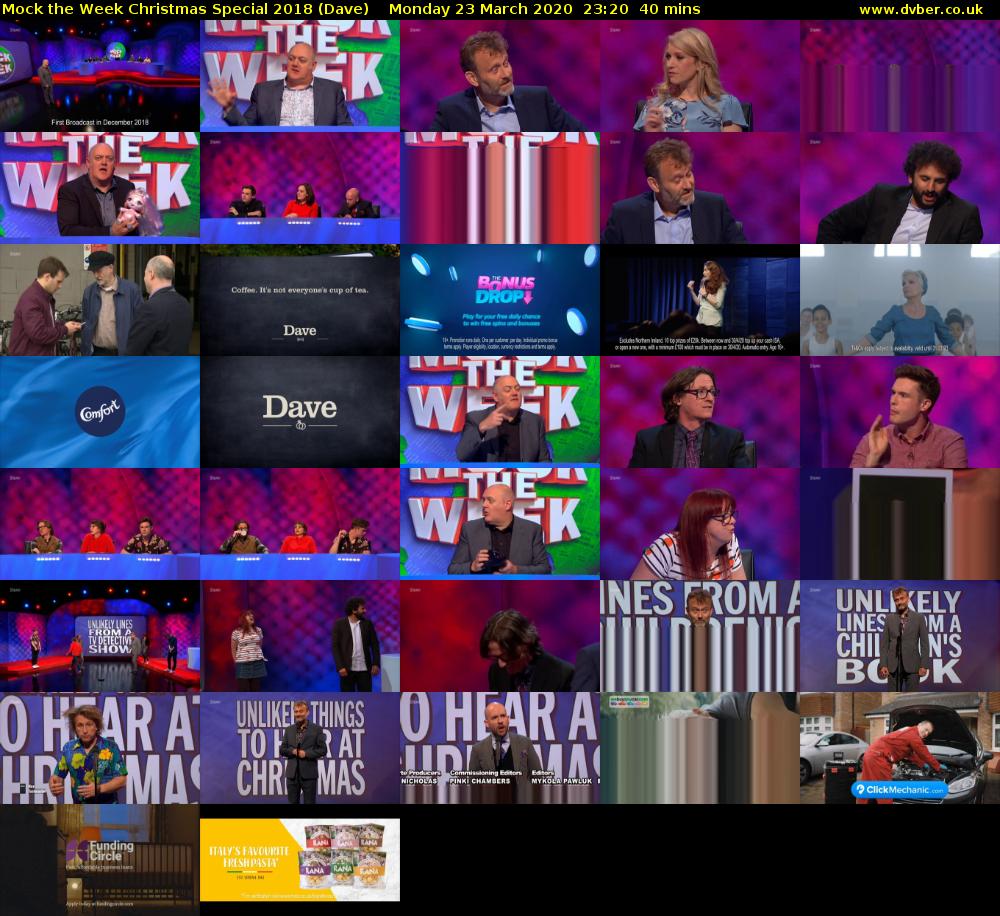 Mock the Week Christmas Special 2018 (Dave) Monday 23 March 2020 23:20 - 00:00