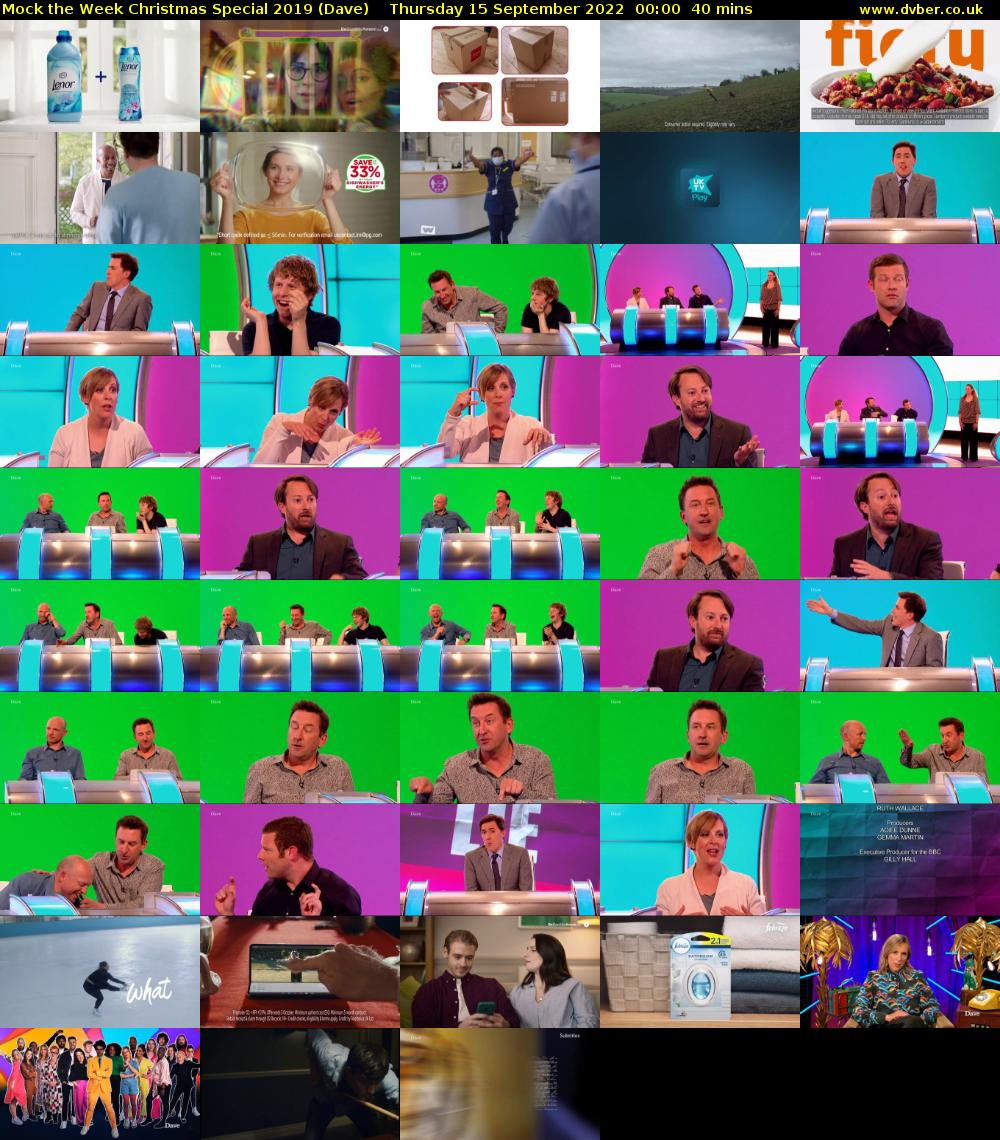 Mock the Week Christmas Special 2019 (Dave) Thursday 15 September 2022 00:00 - 00:40