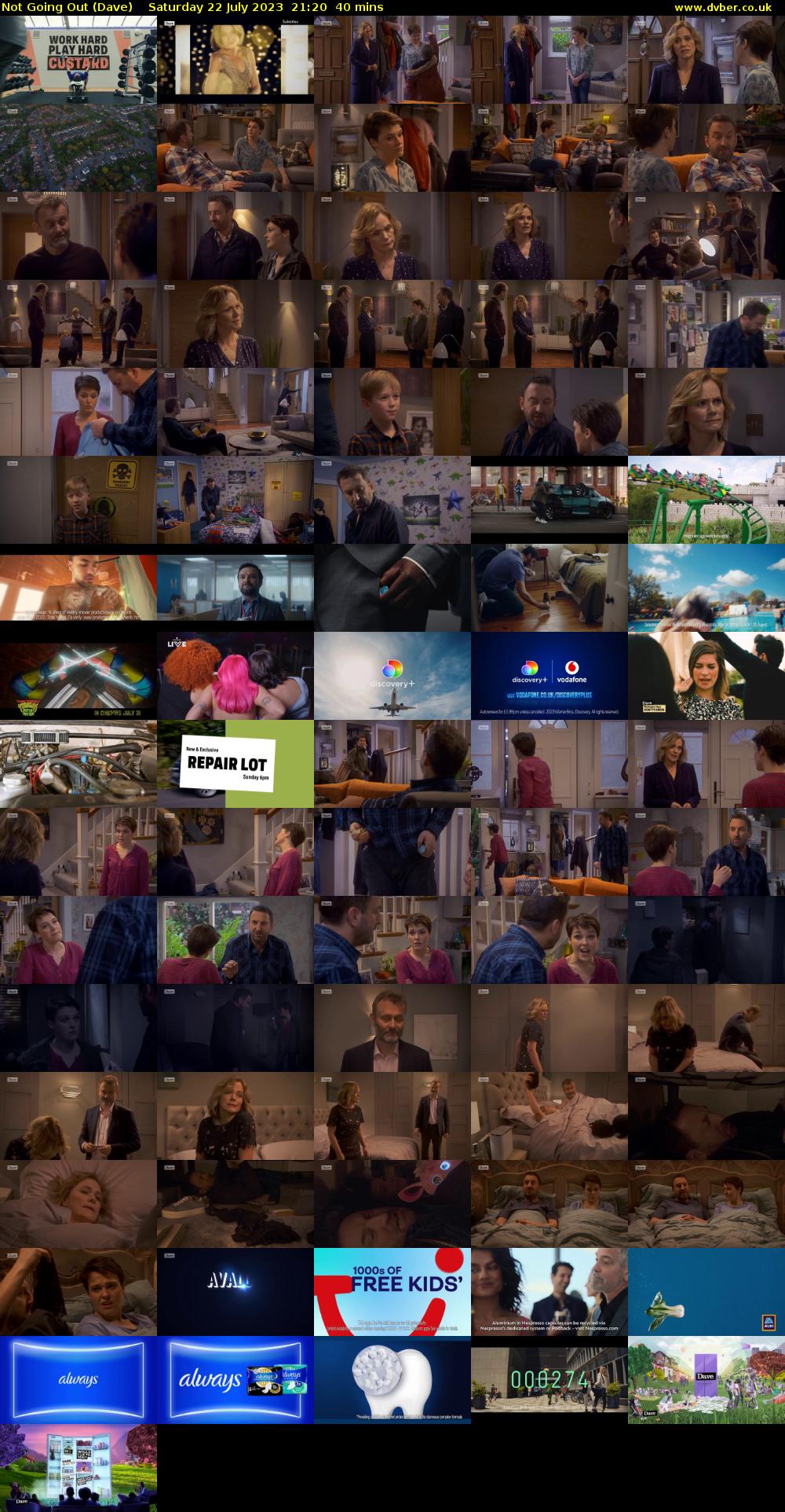 Not Going Out (Dave) Saturday 22 July 2023 21:20 - 22:00