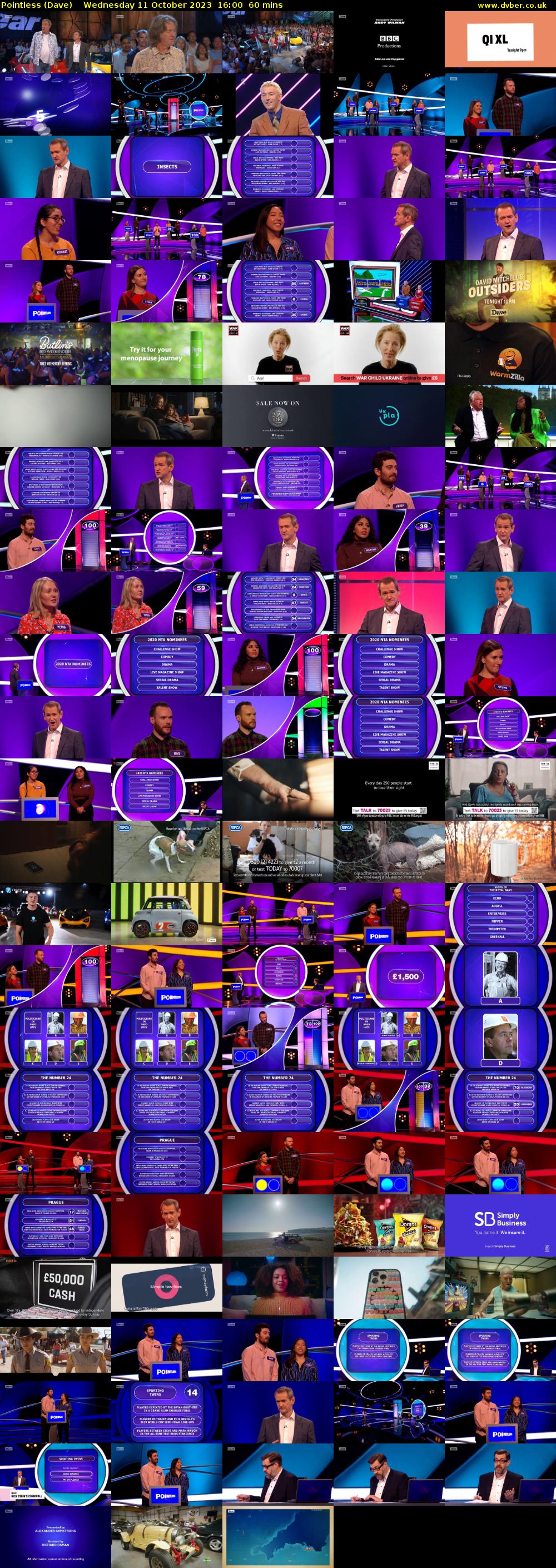Pointless (Dave) Wednesday 11 October 2023 16:00 - 17:00