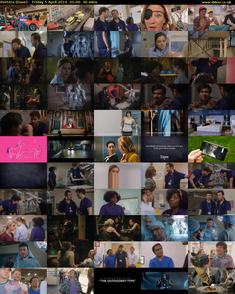Porters (Dave) Friday 5 April 2019 01:00 - 01:40