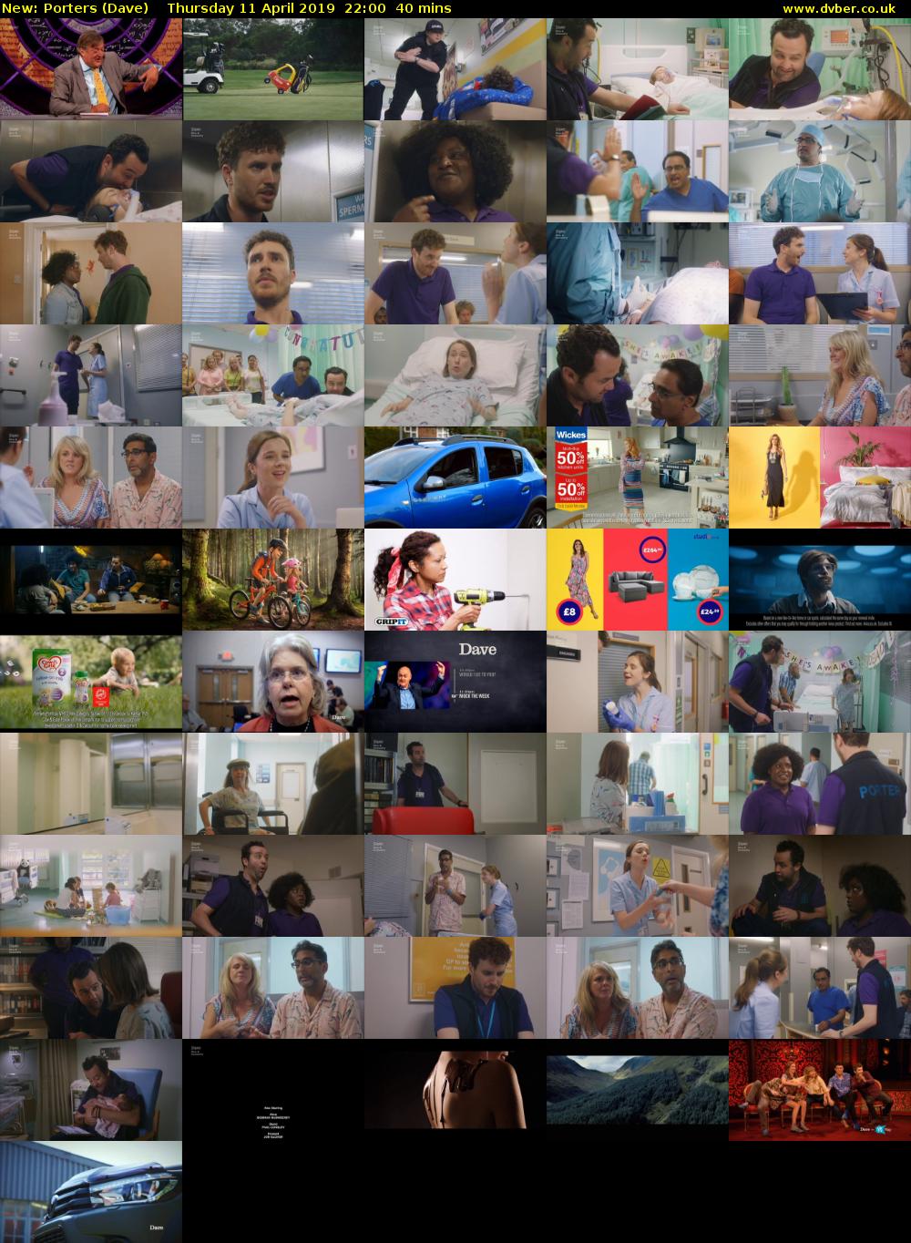 Porters (Dave) Thursday 11 April 2019 22:00 - 22:40