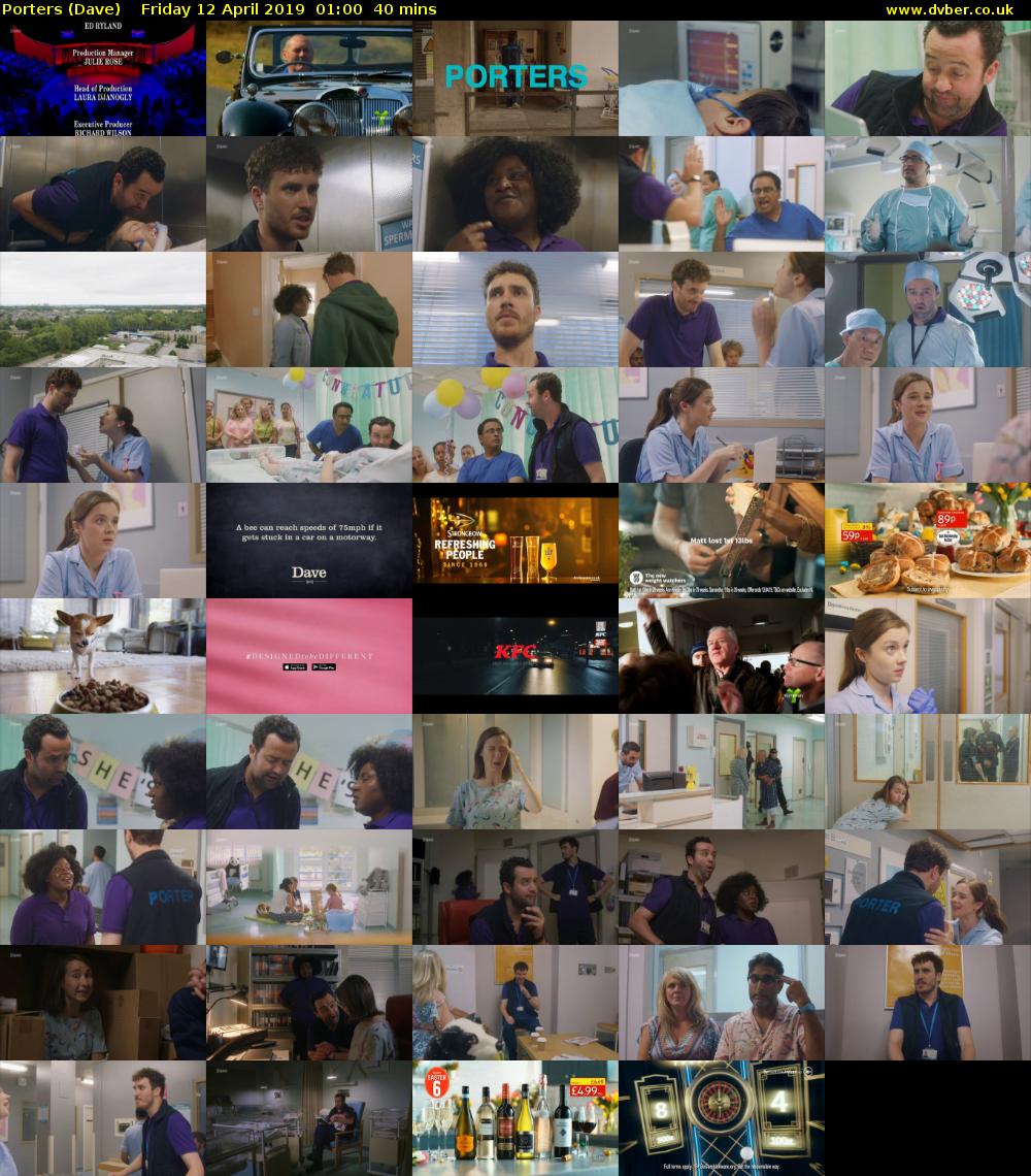 Porters (Dave) Friday 12 April 2019 01:00 - 01:40