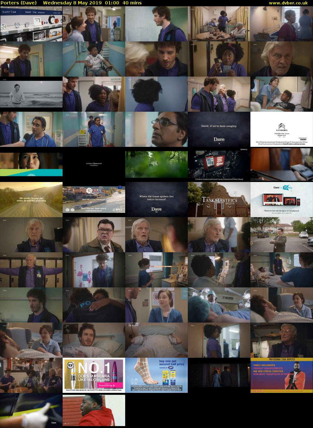 Porters (Dave) Wednesday 8 May 2019 01:00 - 01:40